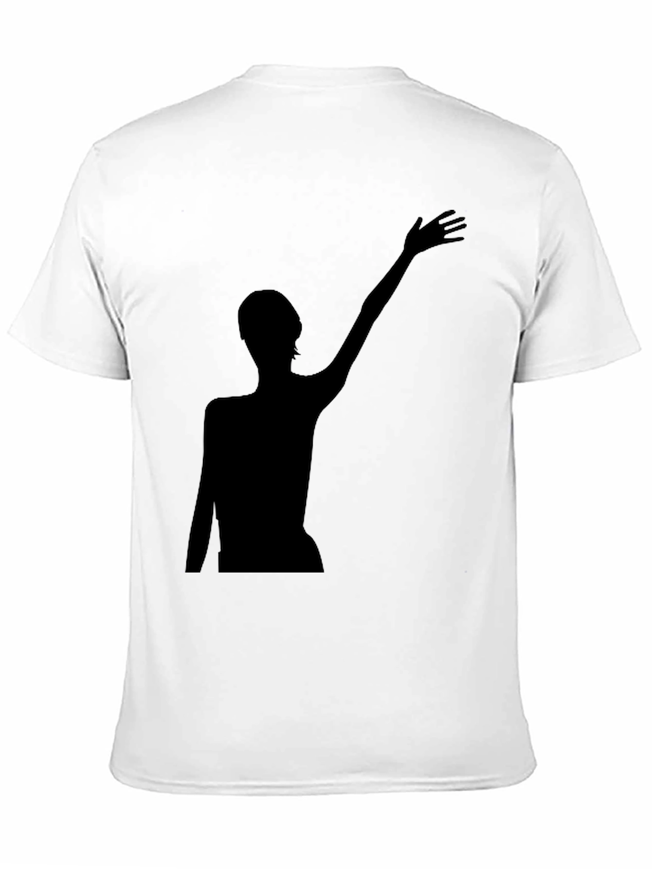 Black Silhouette Graphic Tee - Modern Black T-Shirt view 11