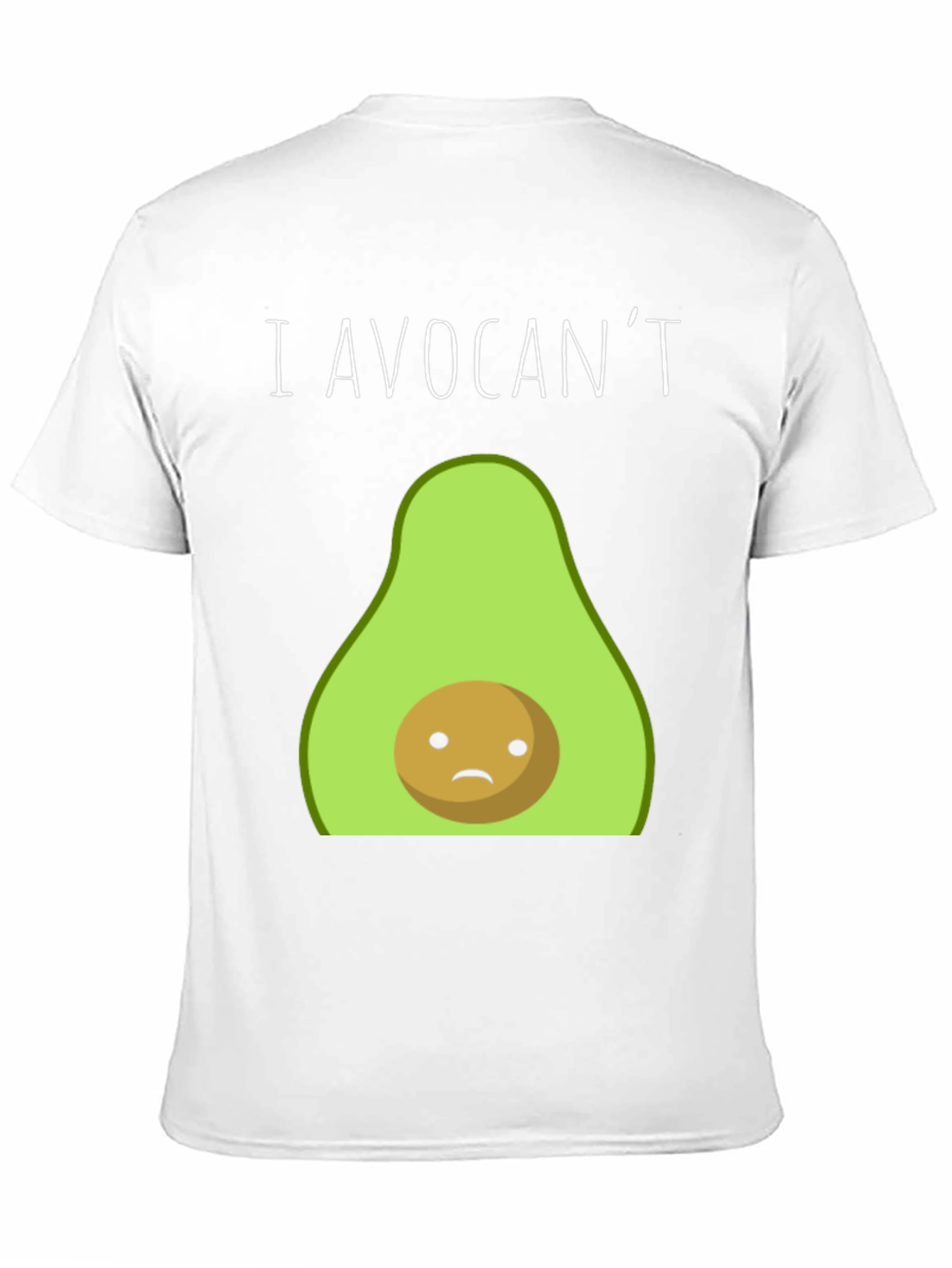 Black I Avocan't T-Shirt - Funny Avocado Graphic Tee view 11