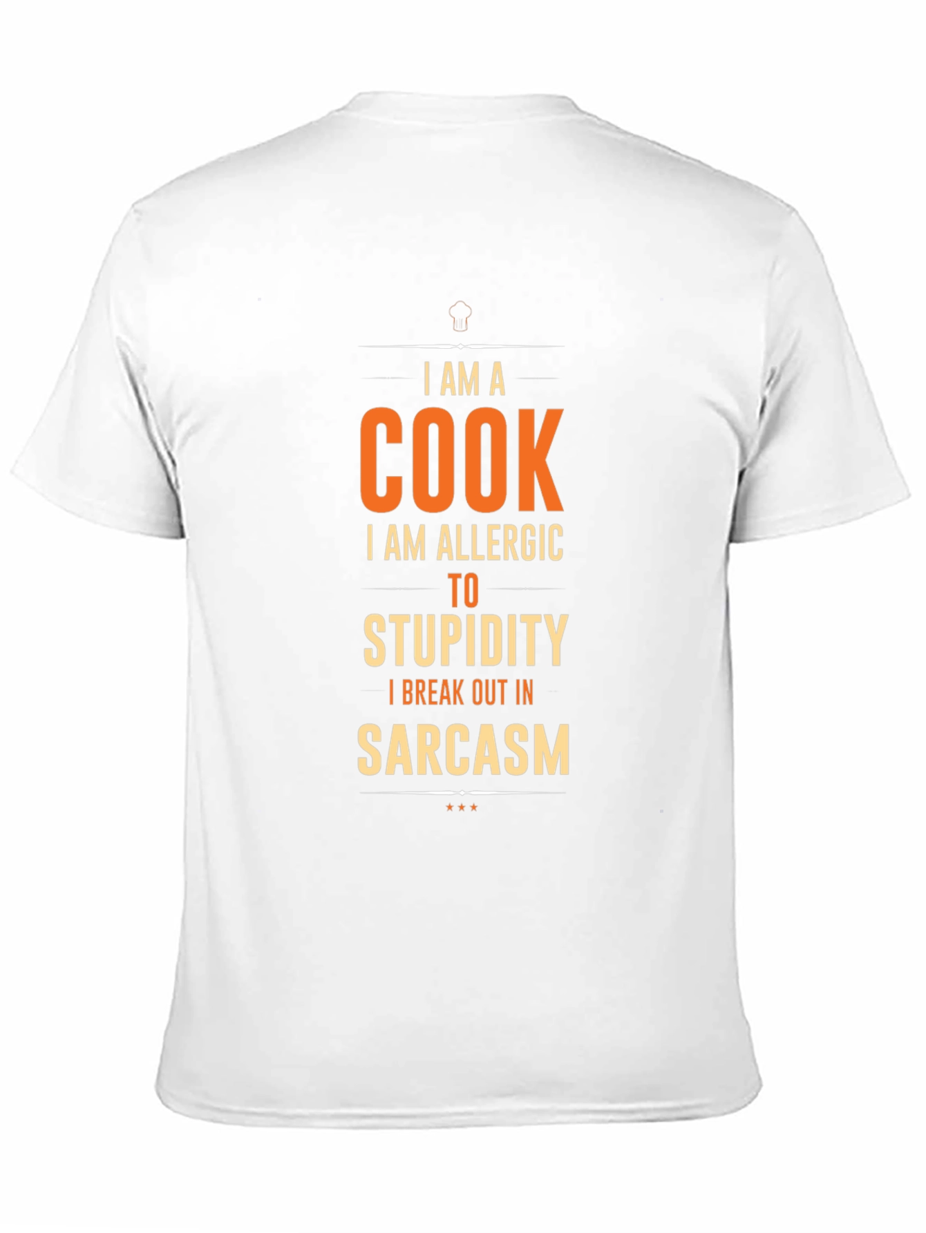 Black Funny Cook T-Shirt - Allergic to Stupidity Sarcasm Chef Tee view 11