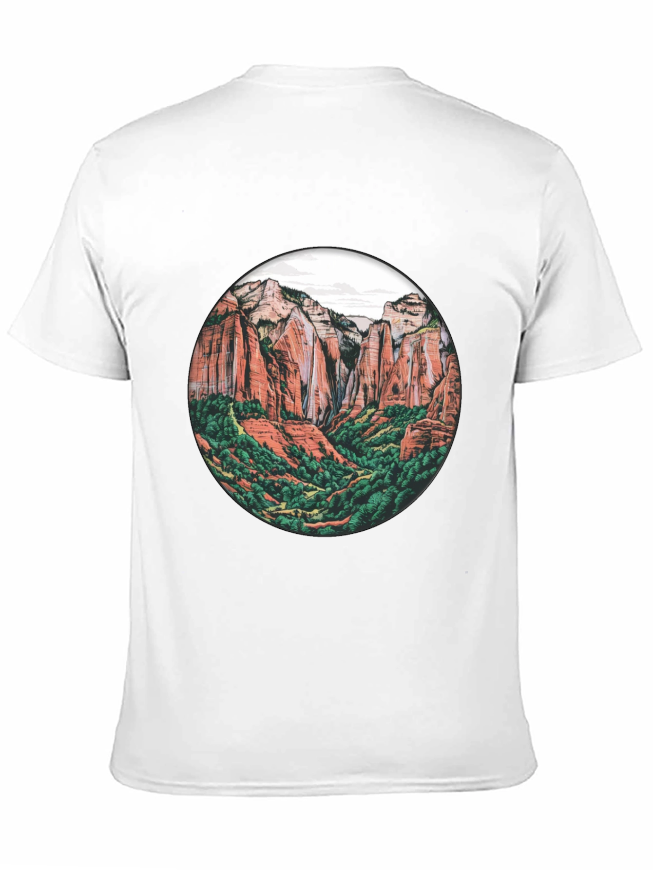 Black Zion National Park Graphic Tee - Black Crew Neck T-Shirt view 11