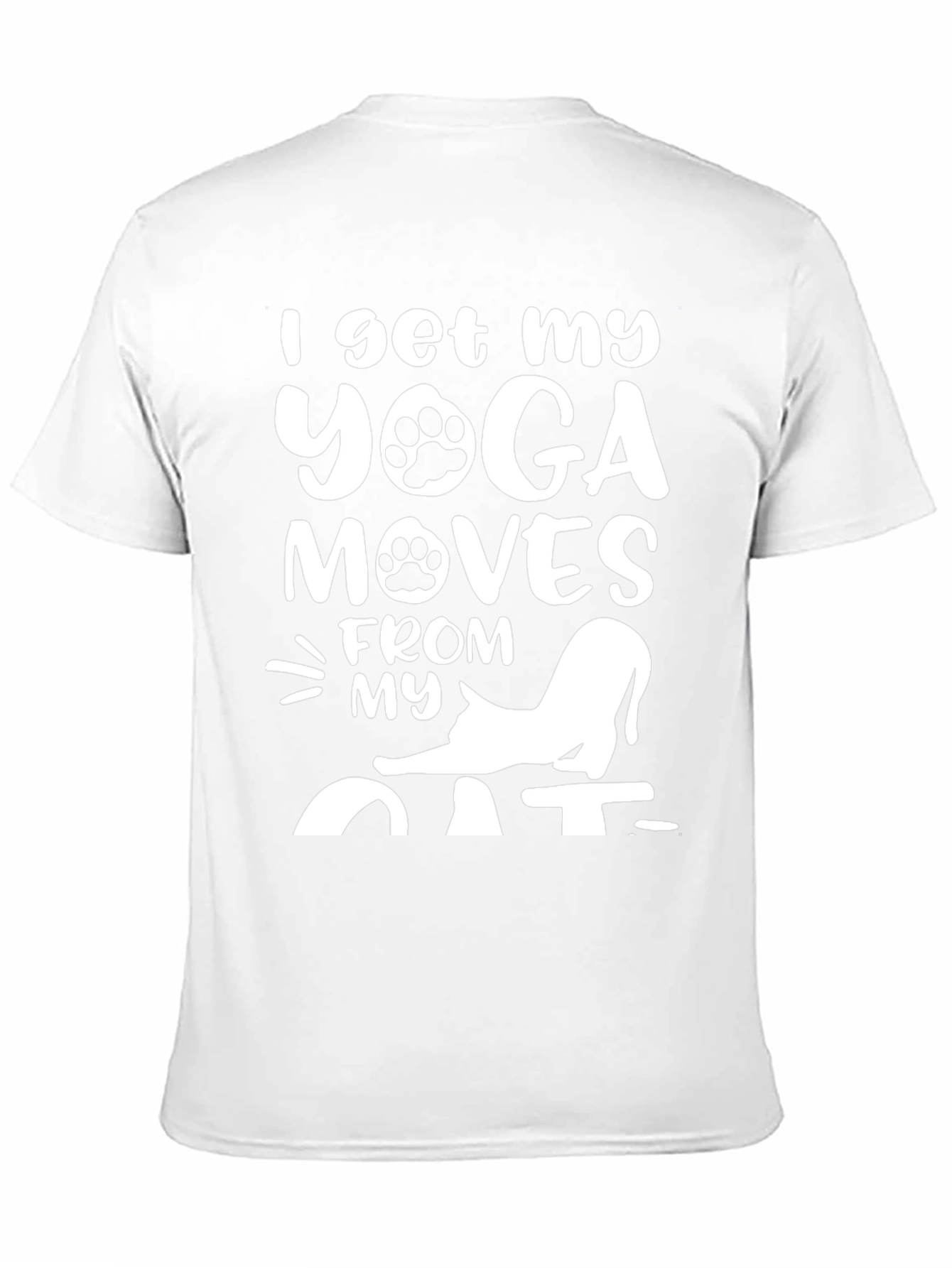 Black Yoga Moves Cat Graphic Tee - Black view 11