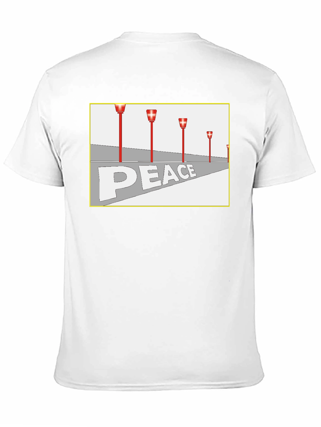 Black Peace Runway Graphic Tee - Black Cotton Blend view 11