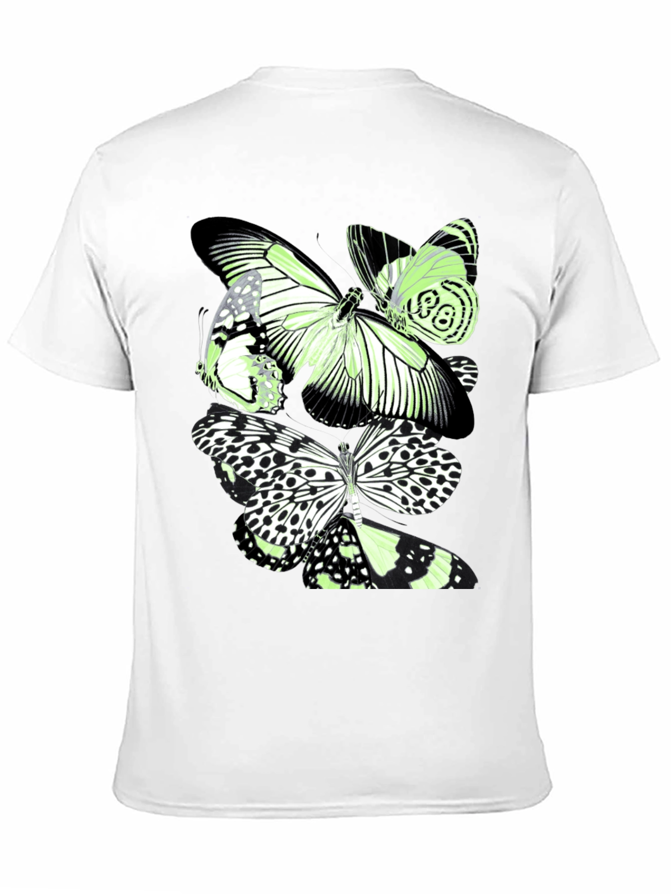 Black Butterfly Graphic Print Black T-Shirt view 11