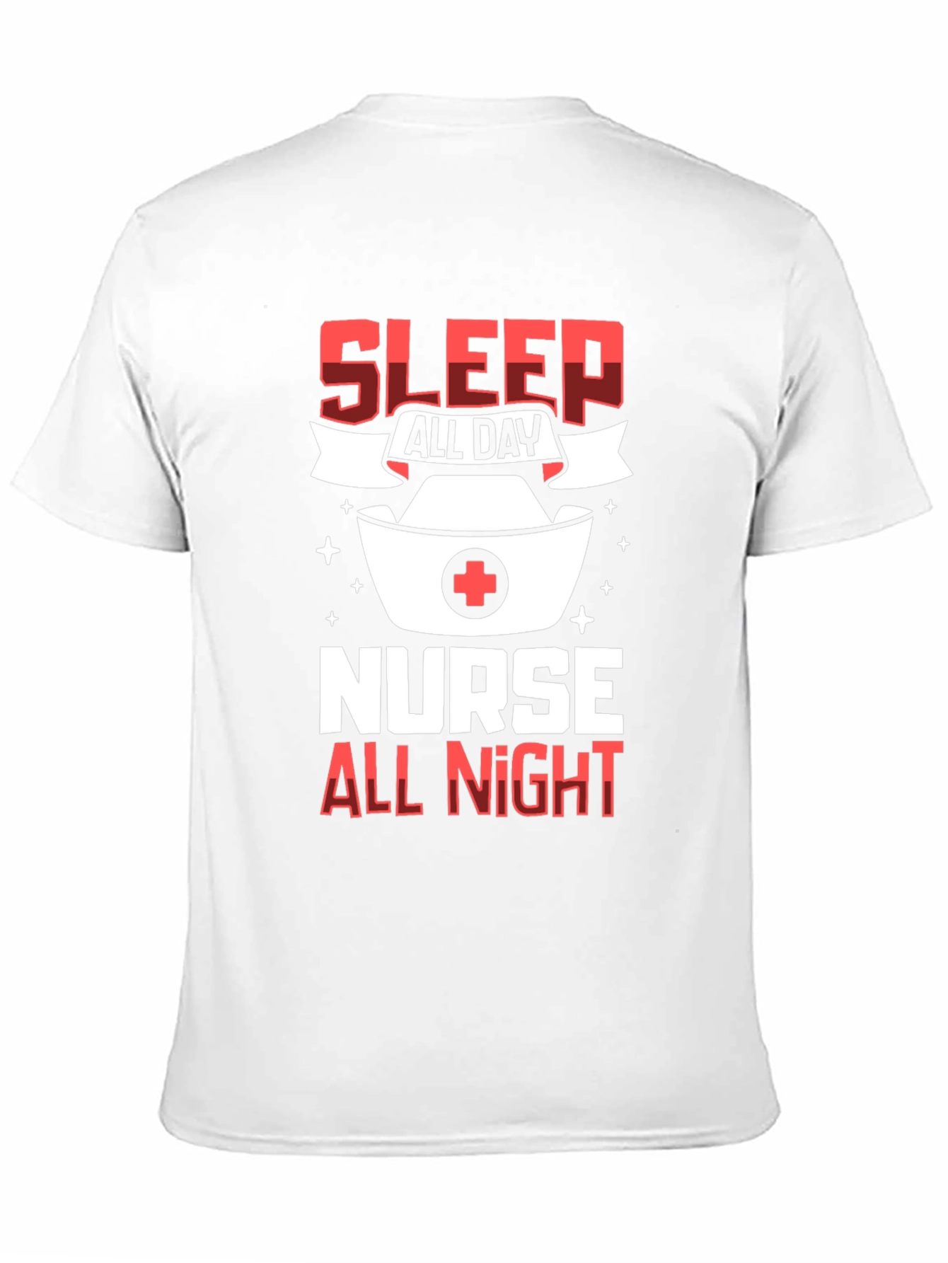 Black Sleep All Day Nurse All Night T-Shirt view 11