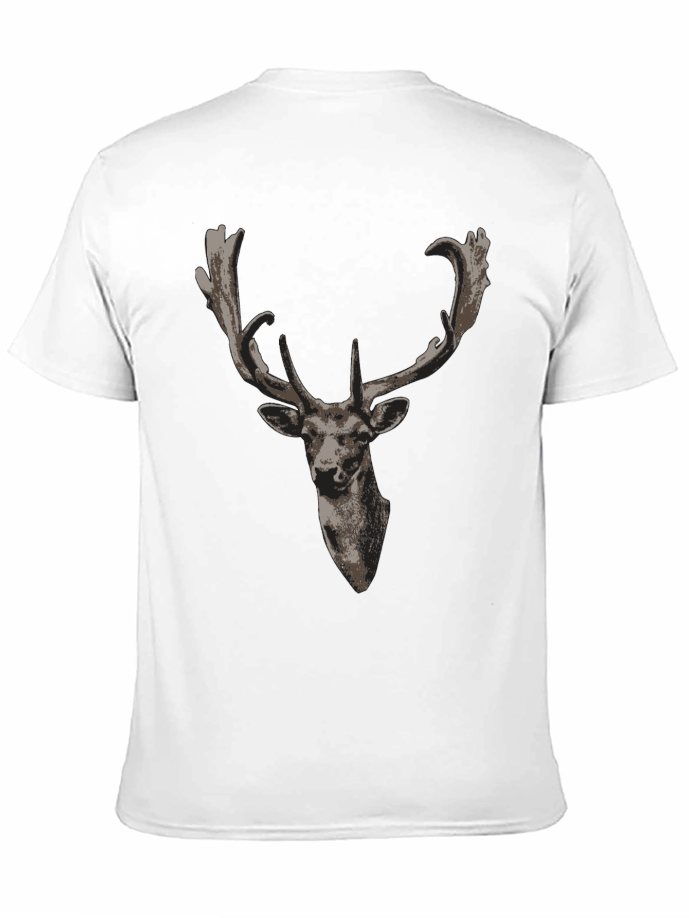 Black Deer Head Graphic Black T-Shirt view 11