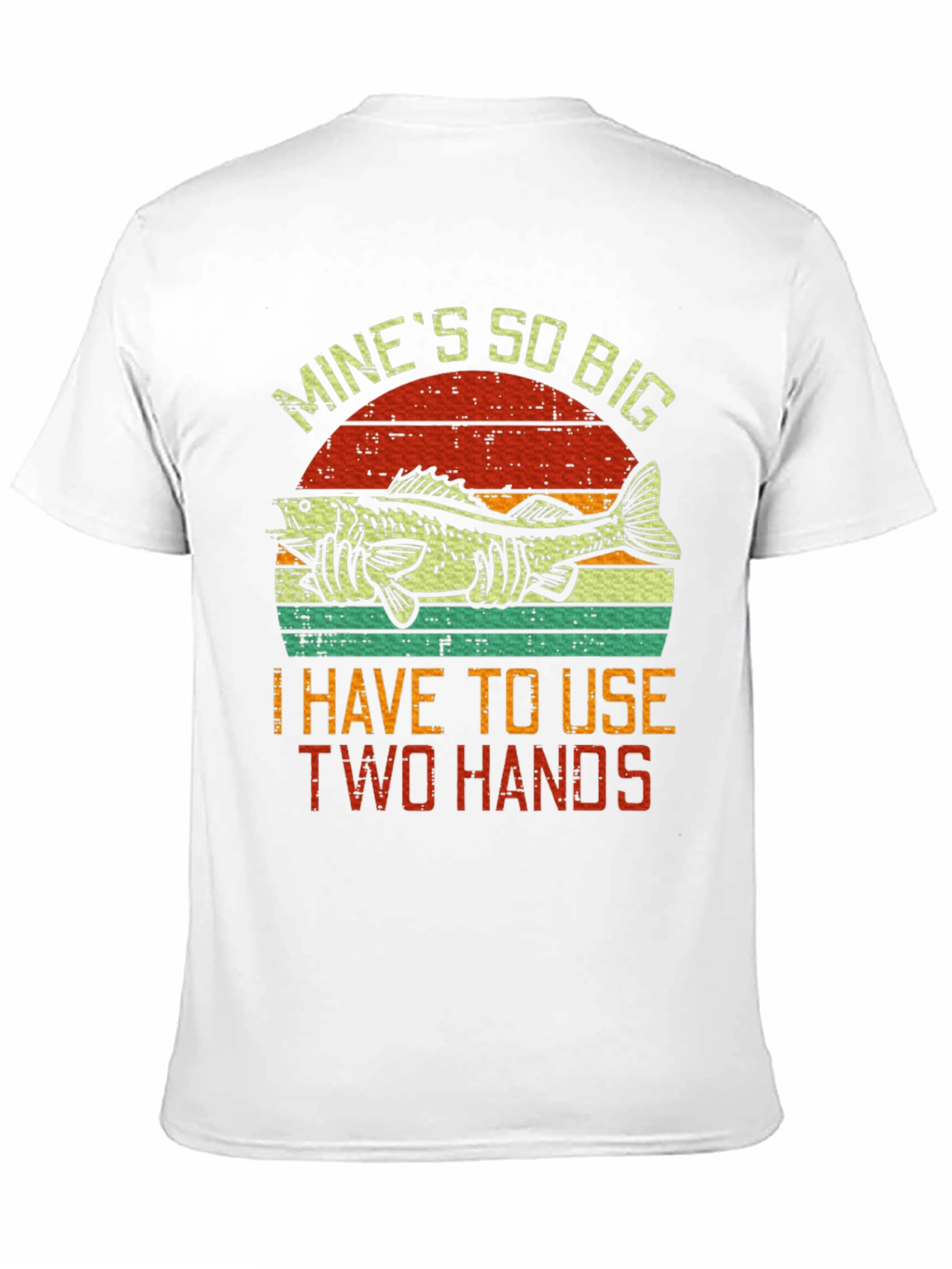 Black Funny Fishing T-Shirt - Mine's So Big! view 11