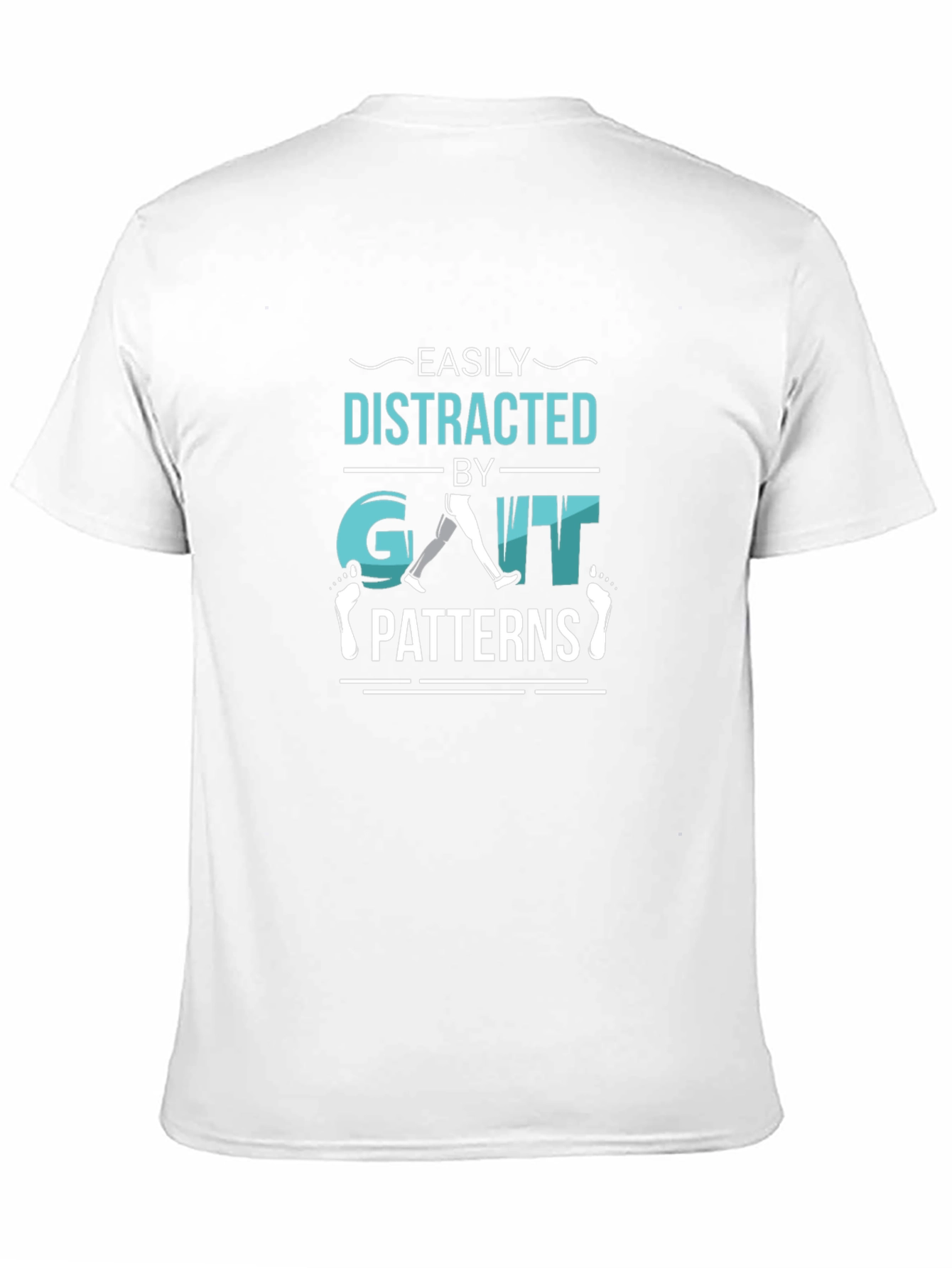 Black Easily Distracted by Gait Patterns Tee view 11