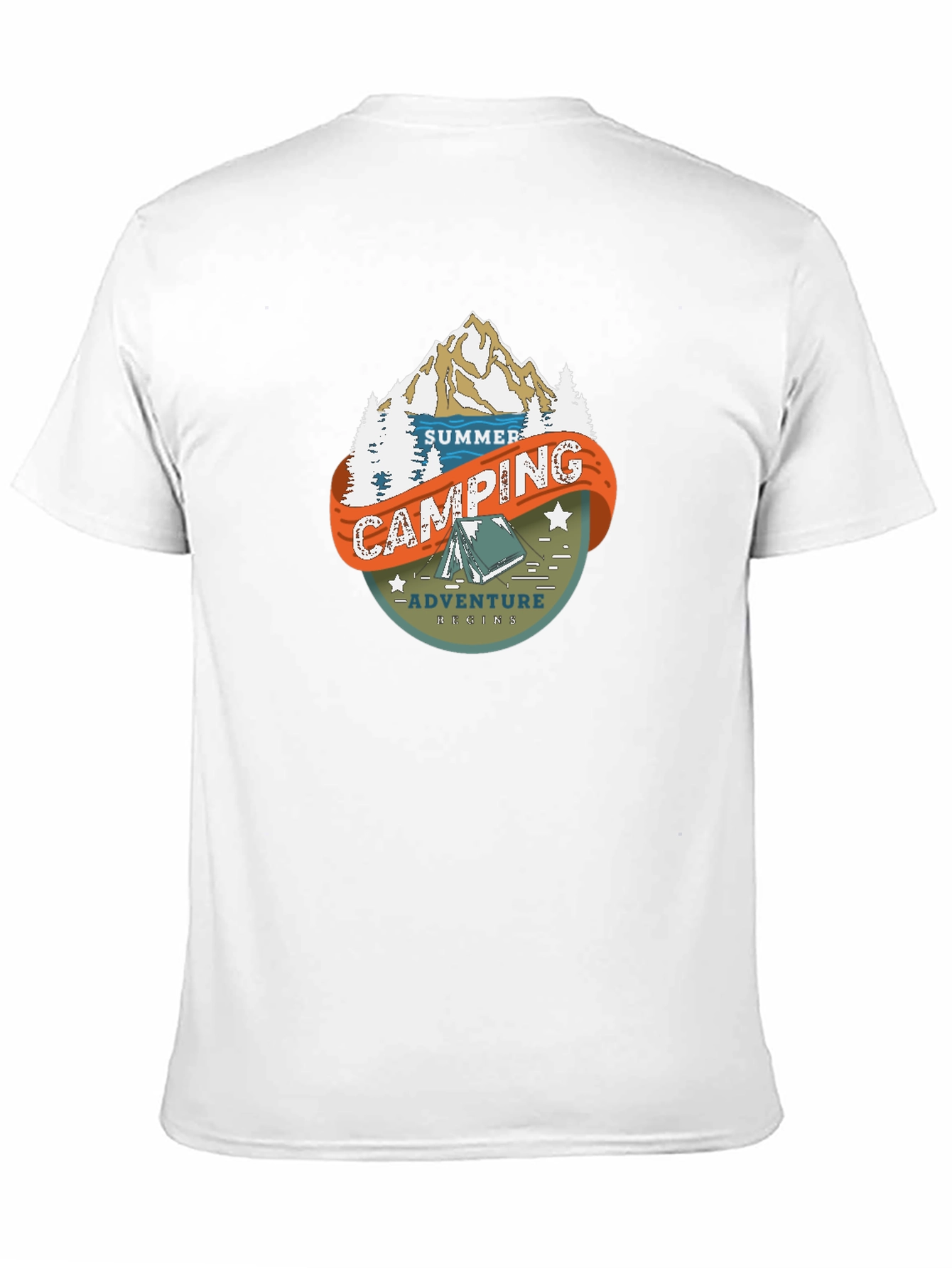 Black Summer Camping Adventure T-Shirt view 11