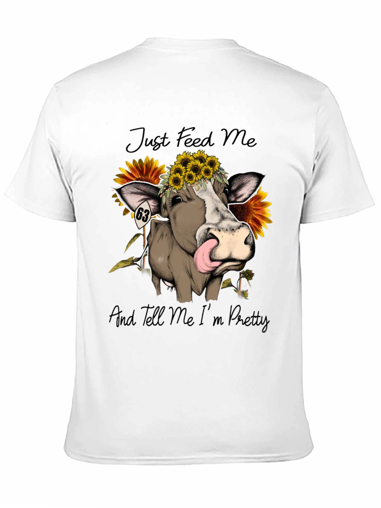 Black Cow & Sunflower Graphic Tee - Just Feed Me! view 11