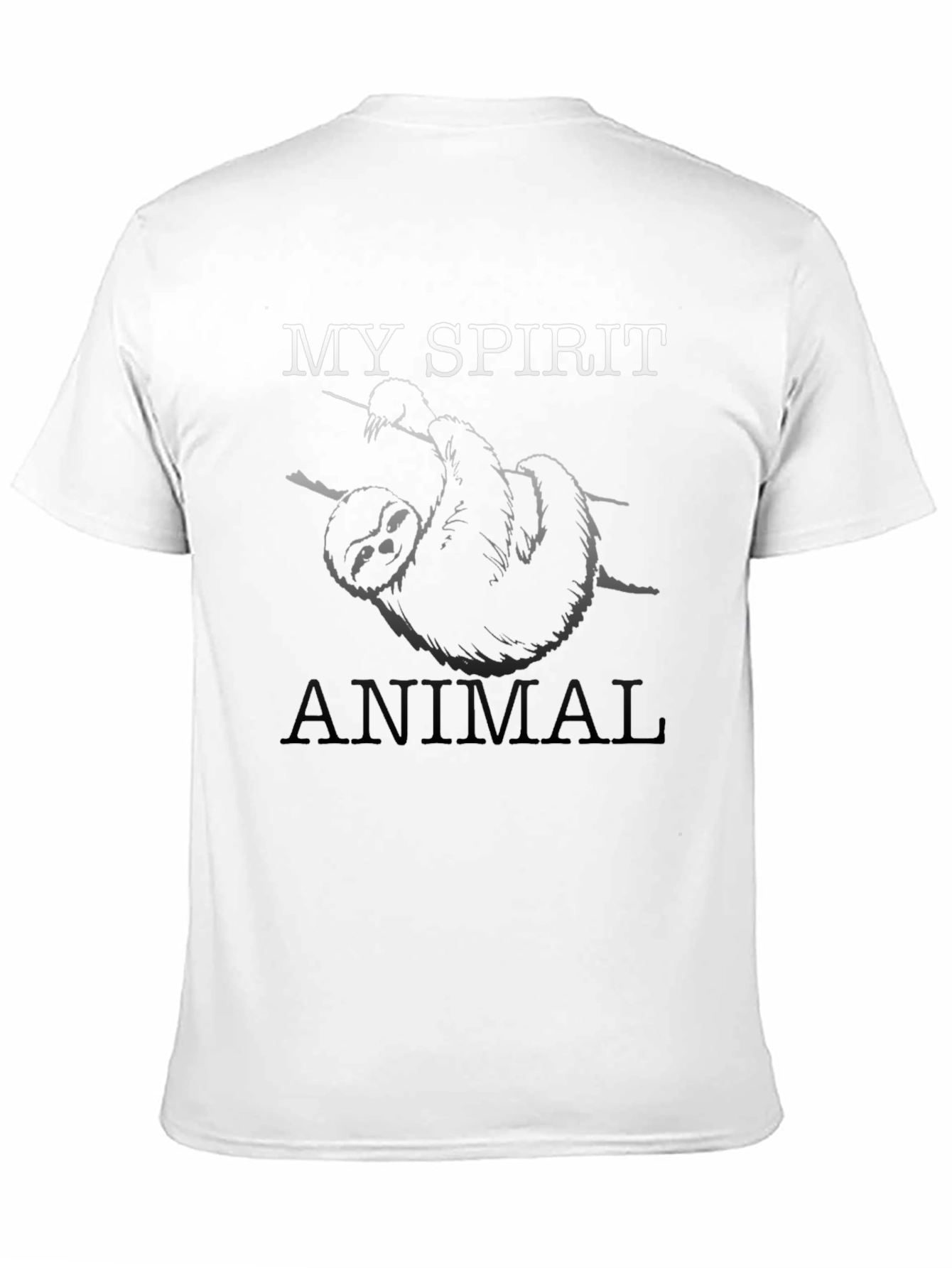 Black My Spirit Animal Sloth Graphic T-Shirt view 11