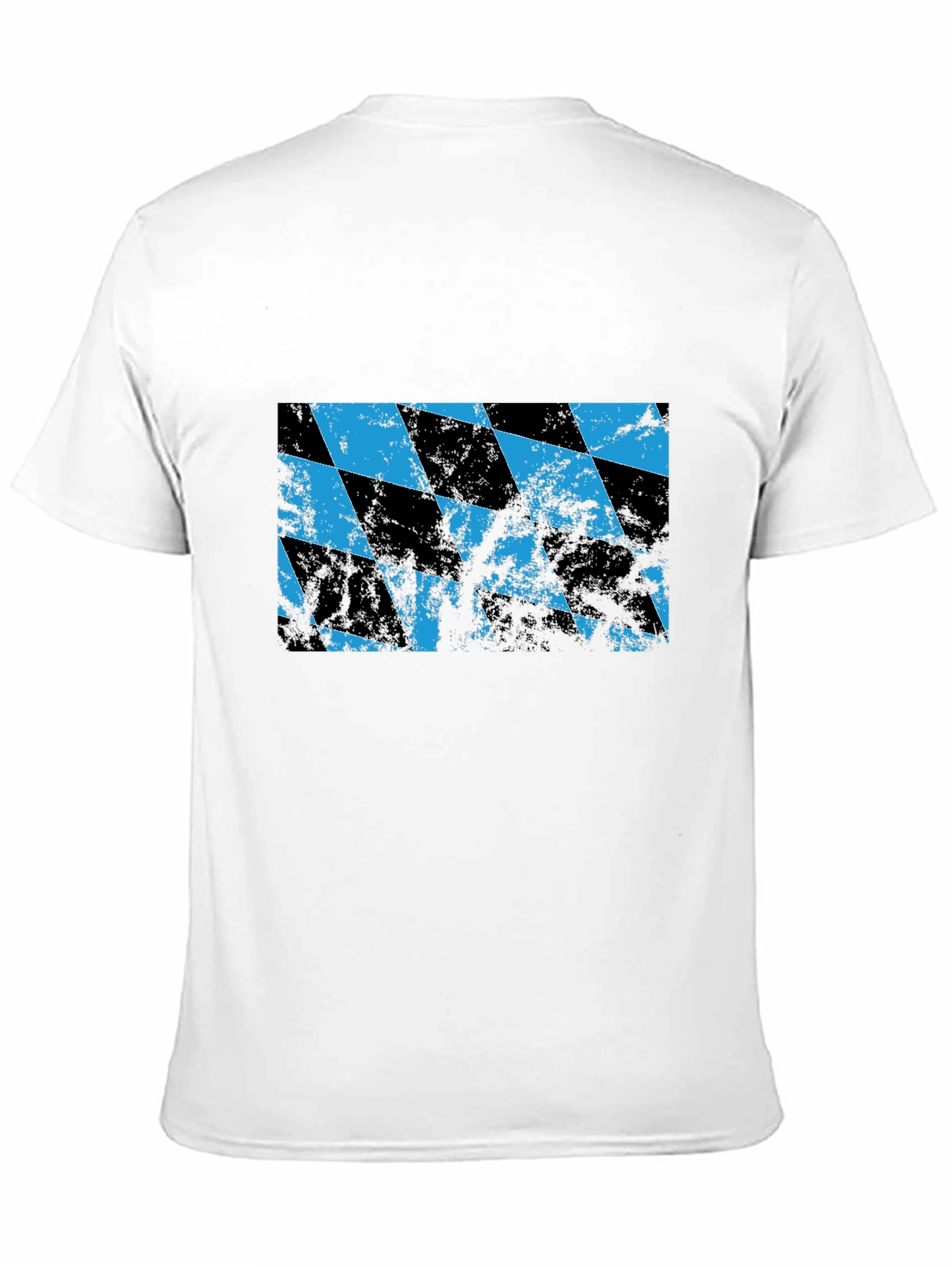 Black Distressed Bavarian Flag Black T-Shirt view 11