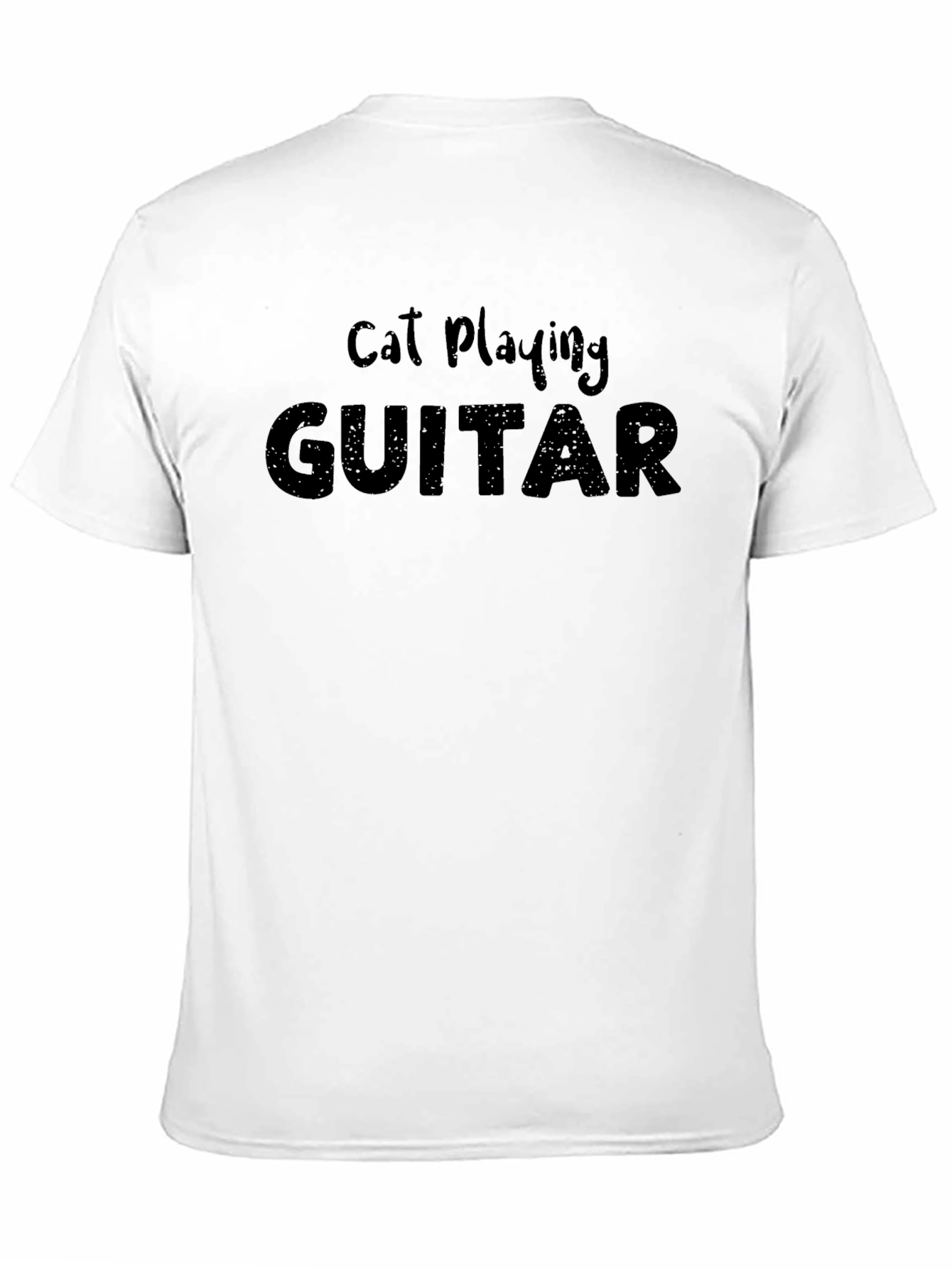 Black Cat Playing Guitar Black T-Shirt view 11