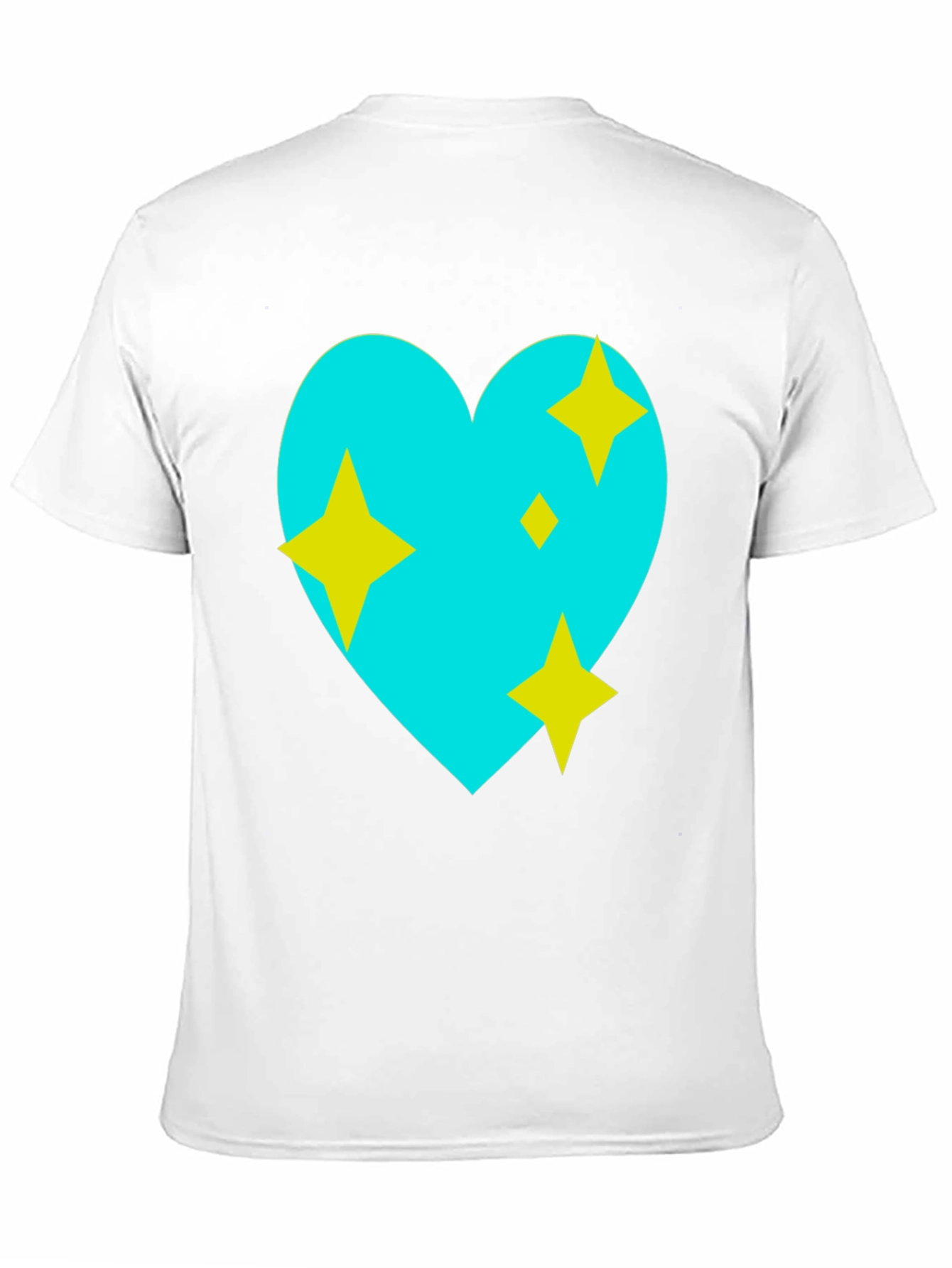 Black Sparkling Heart Graphic Tee - Black Cotton Blend view 11