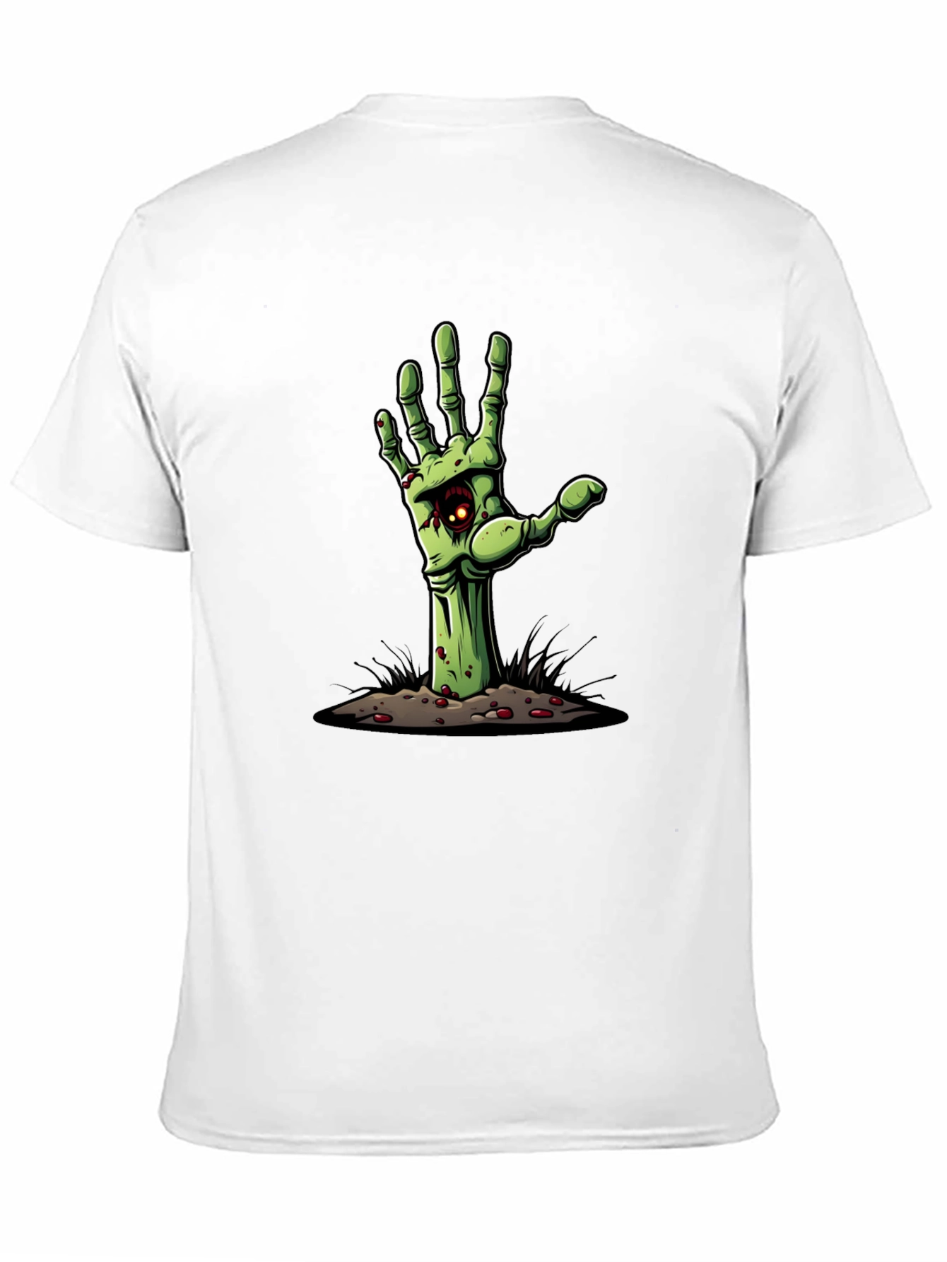 Black Zombie Hand Graphic Tee - Halloween T-Shirt view 11
