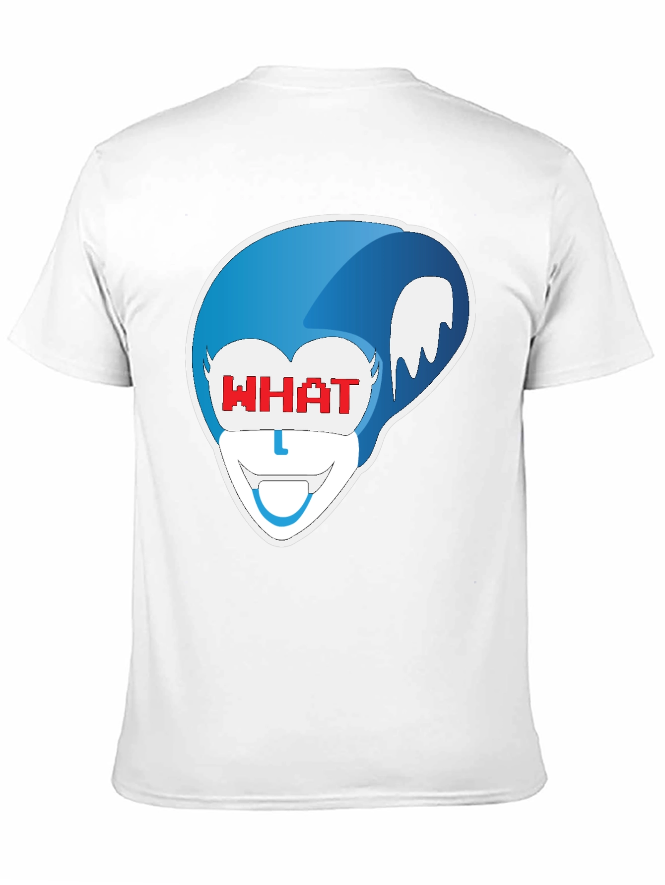 Black Blue Cartoon Character Graphic Black T-Shirt view 11