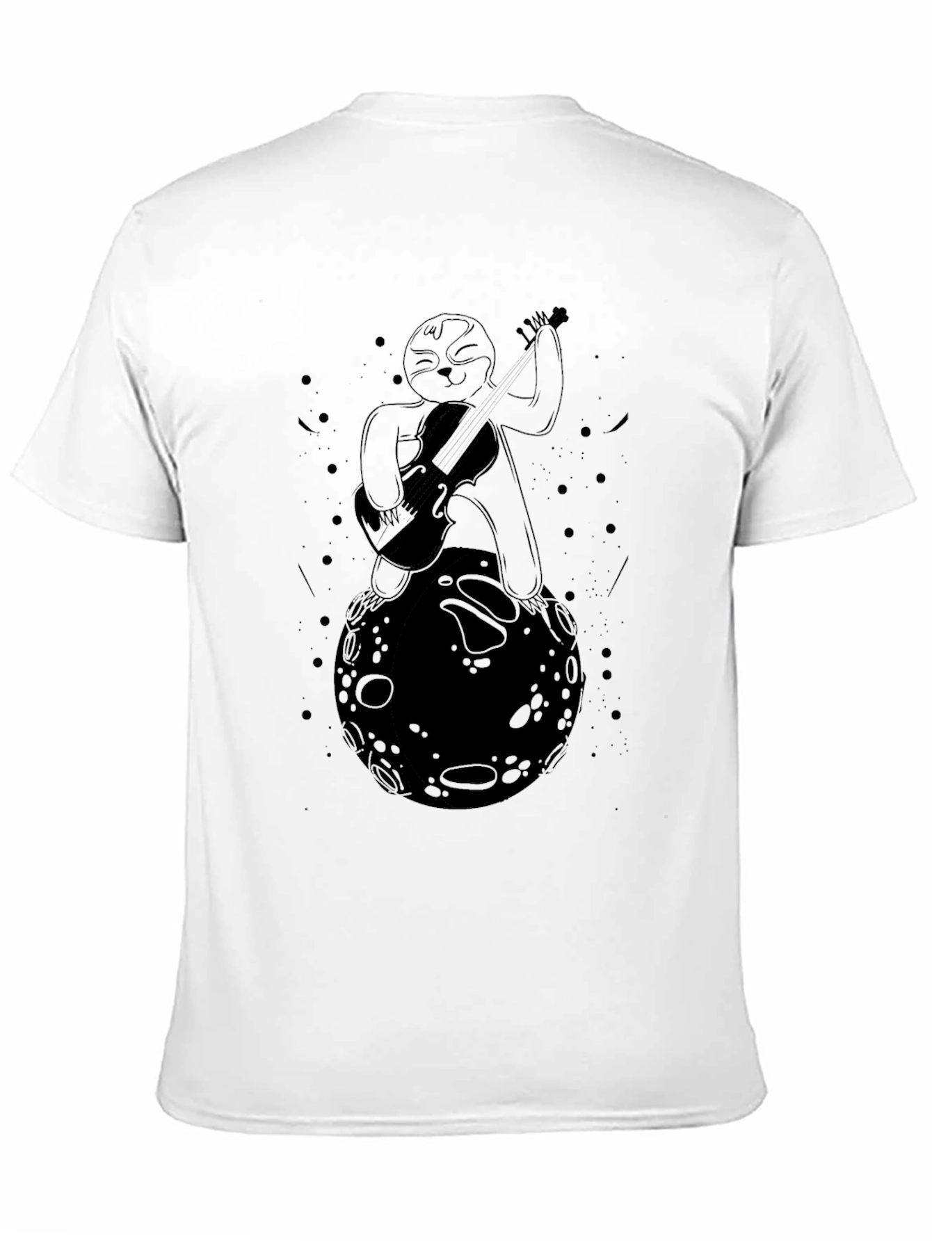Black Sloth on the Moon Graphic T-Shirt view 11