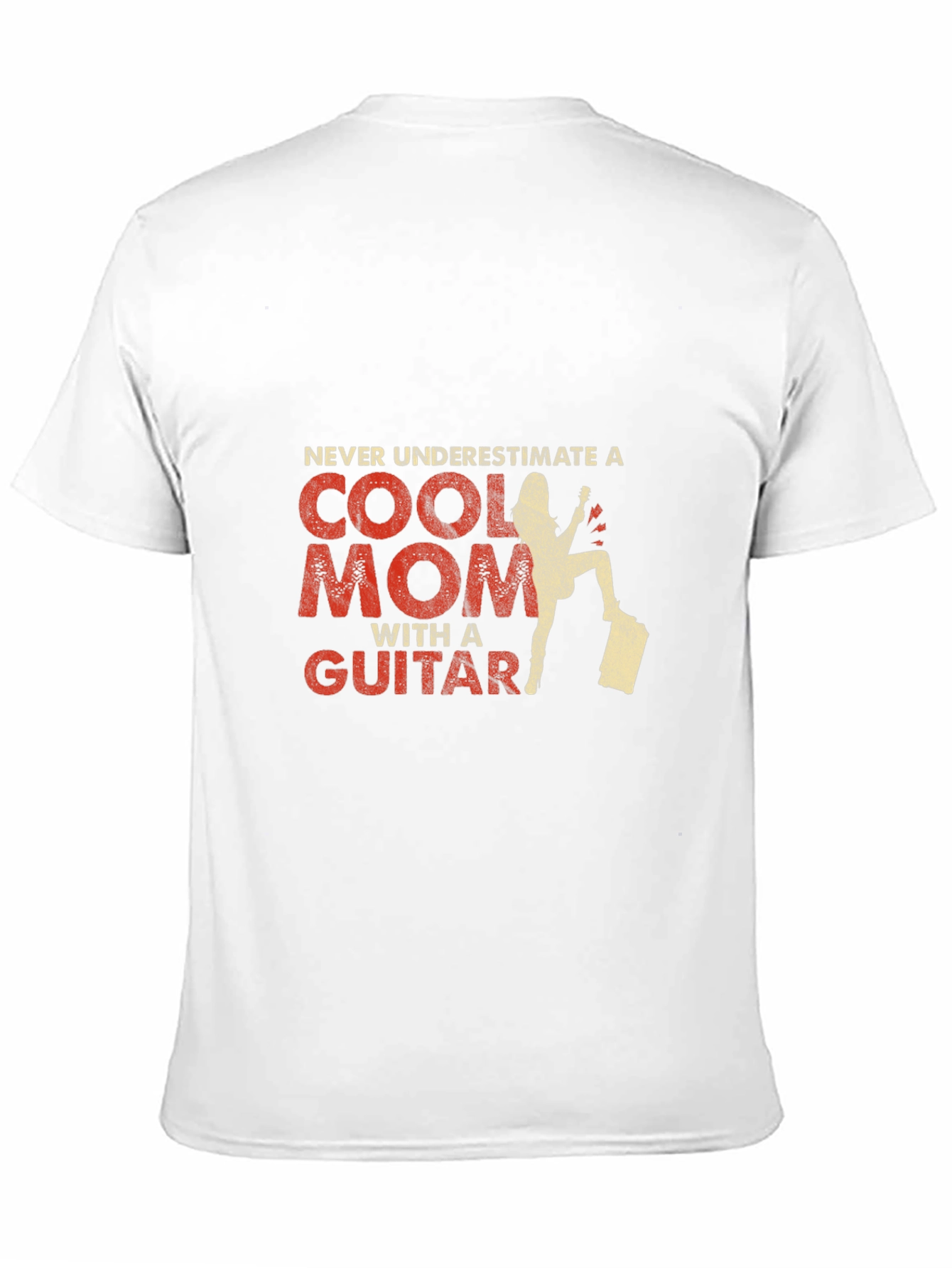 Black Cool Mom Guitar T-Shirt - Black Unisex Tee view 11
