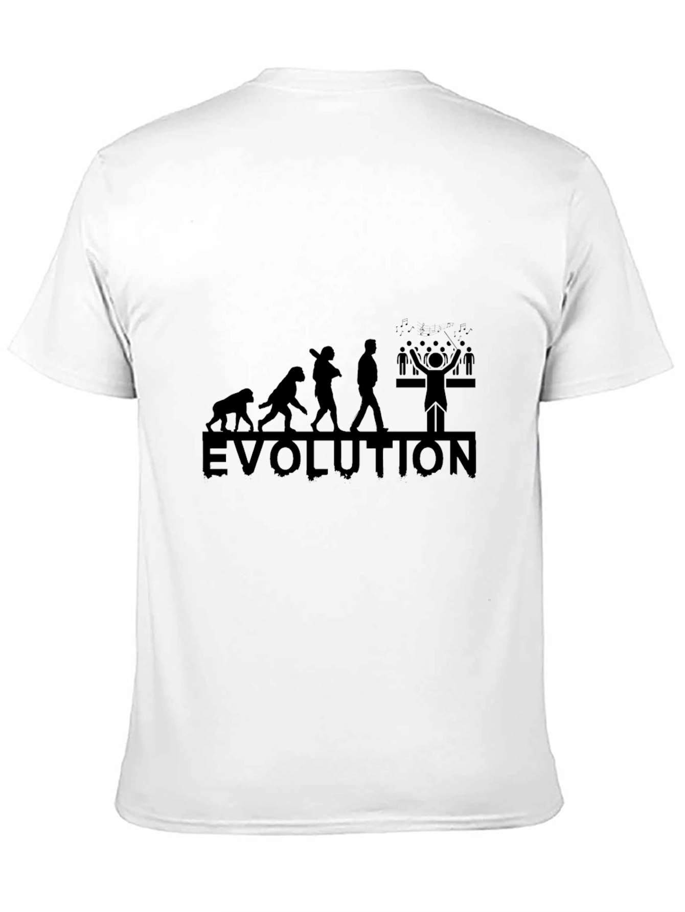 Black Evolution Graphic T-Shirt - Black Crew Neck Tee view 11