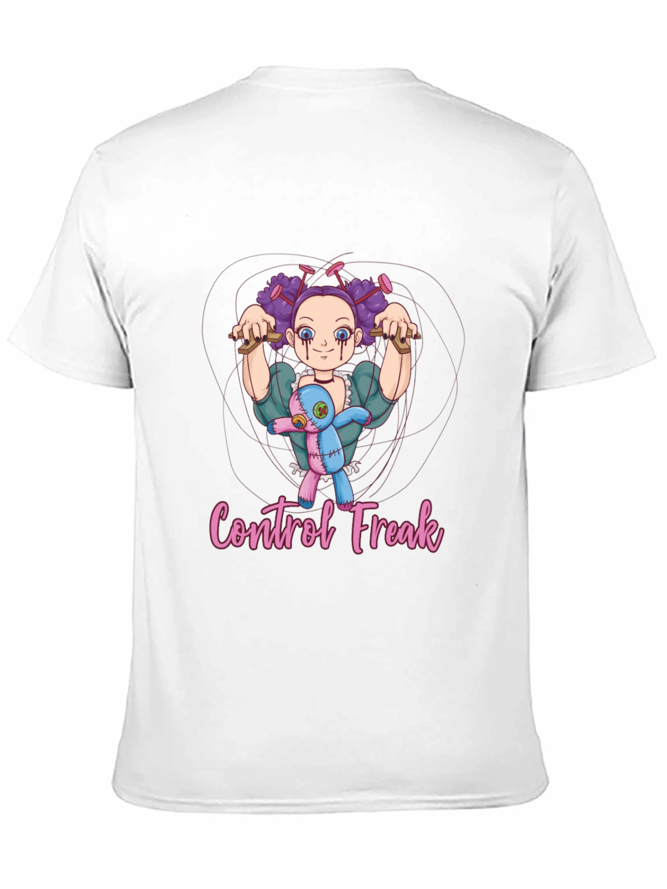 Black Control Freak Graphic T-Shirt view 11