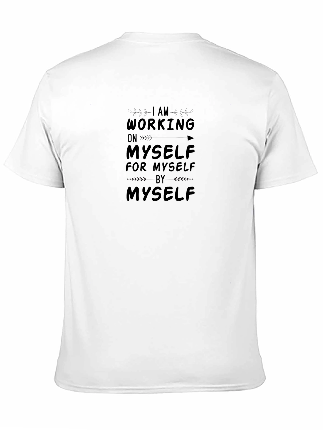 Black Working On Myself Black Graphic Tee view 11