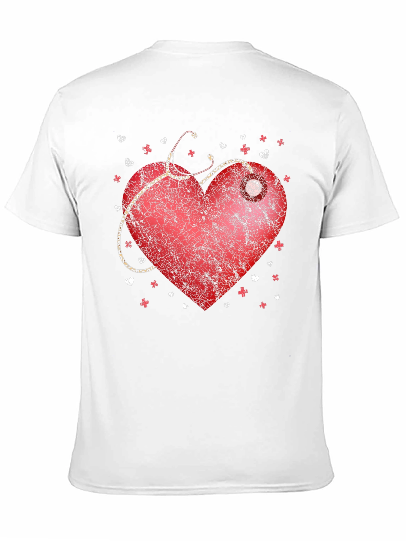 Black Heart Stethoscope Black T-Shirt Nurse Doctor view 11