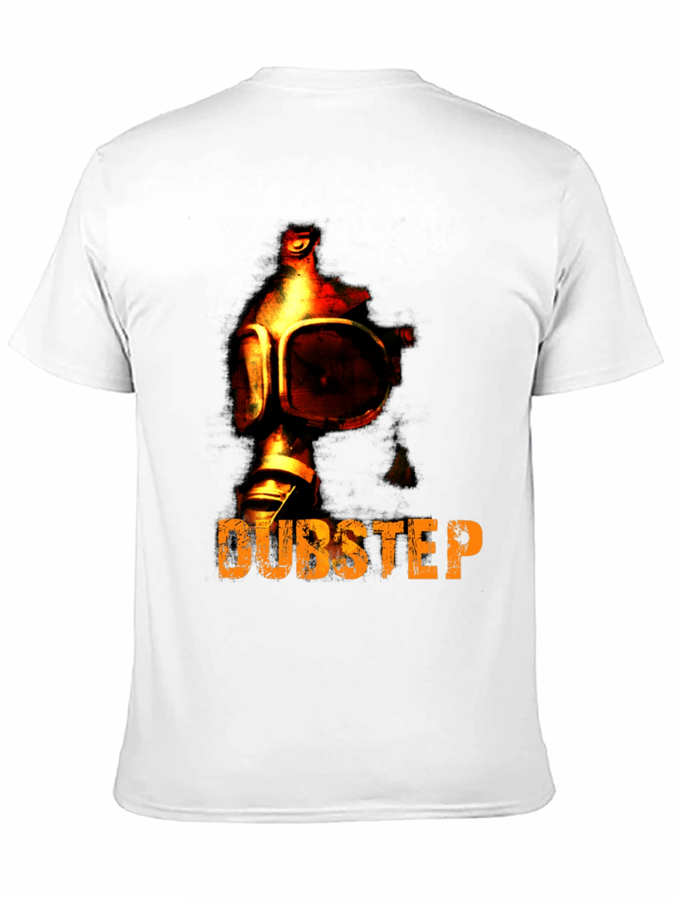 Black Dubstep Gas Mask Graphic T-Shirt view 11