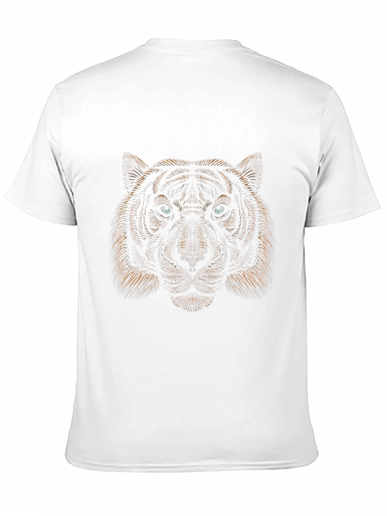 Black Tiger Face Graphic Black T-Shirt - Men's Fashion view 11