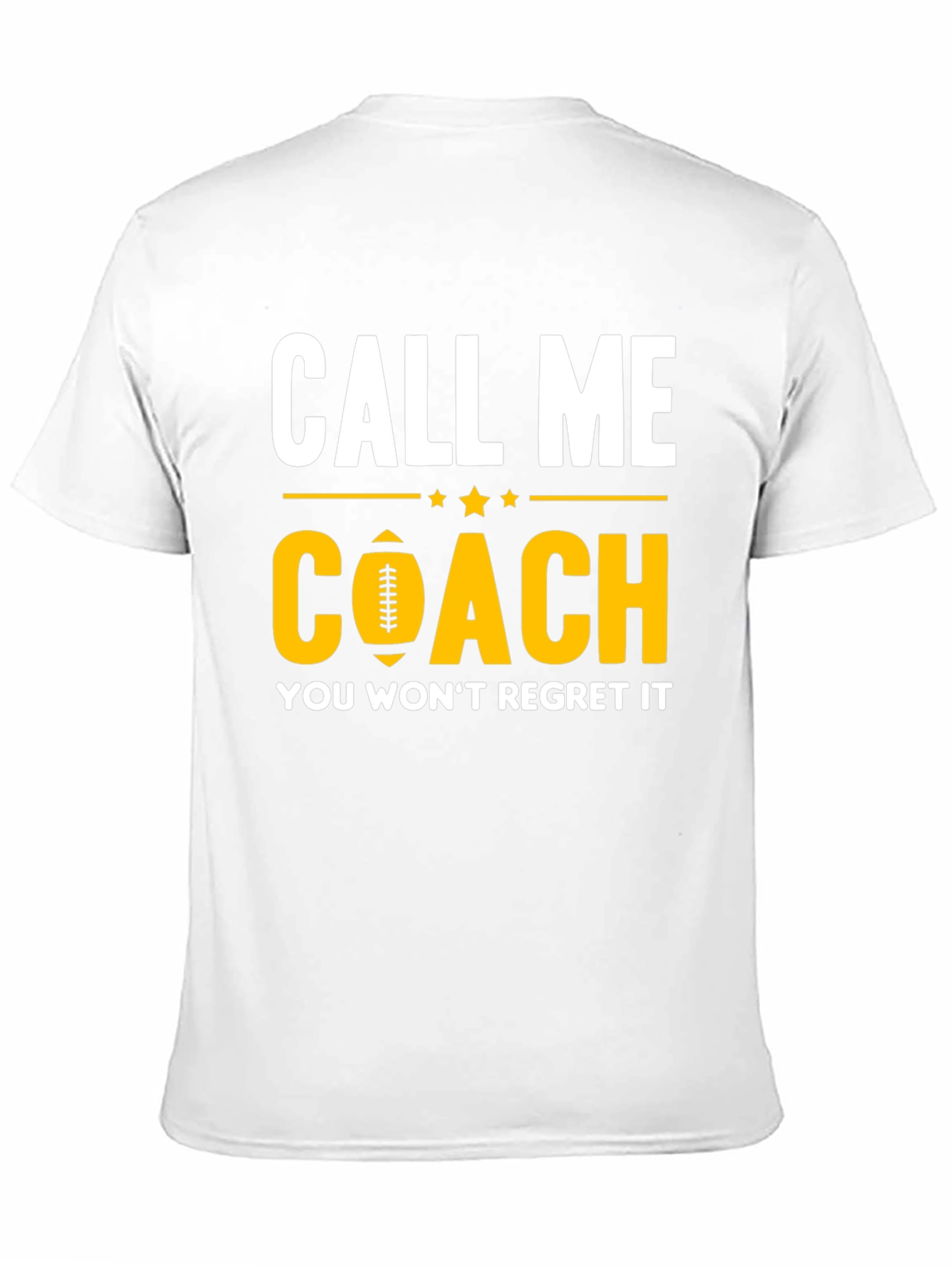 Black Call Me Coach T-Shirt - Football Design view 11