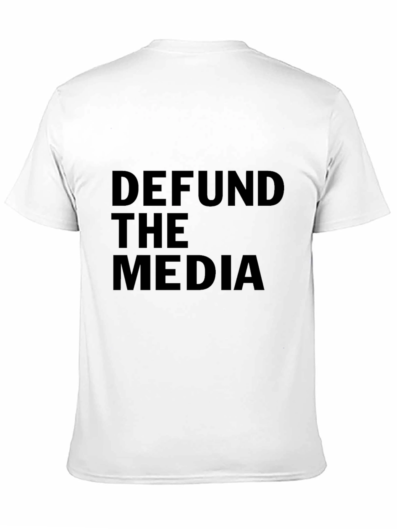 Black Defund the Media Graphic T-Shirt - Political Statement Tee view 11