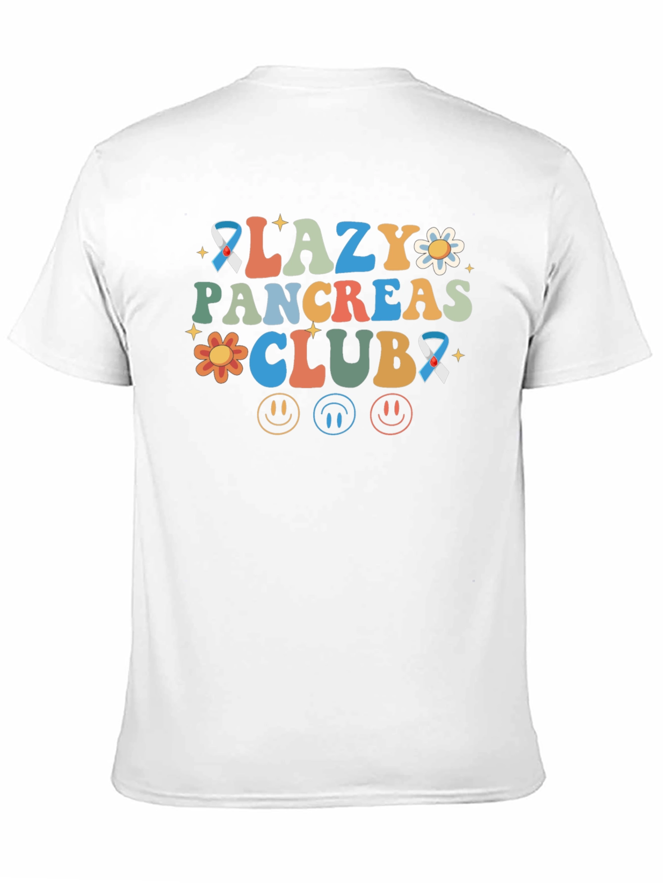 Black Lazy Pancreas Club T-Shirt - Diabetes Awareness view 11