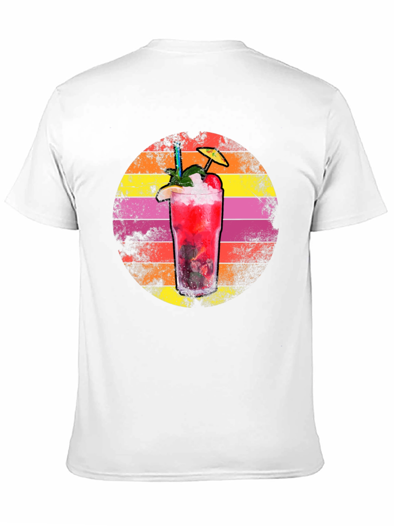 Black Retro Cocktail Graphic Tee - Summer Vibes view 11