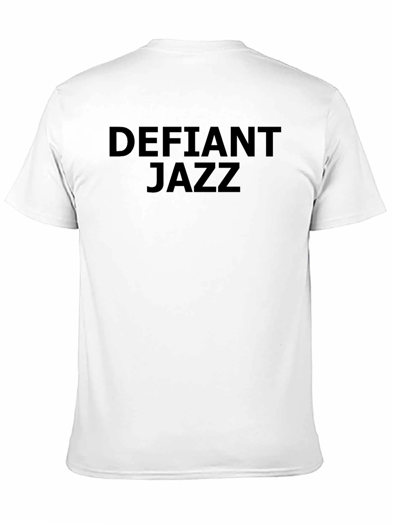 Black Defiant Jazz Graphic Tee - Classic Black Cotton T-Shirt view 11