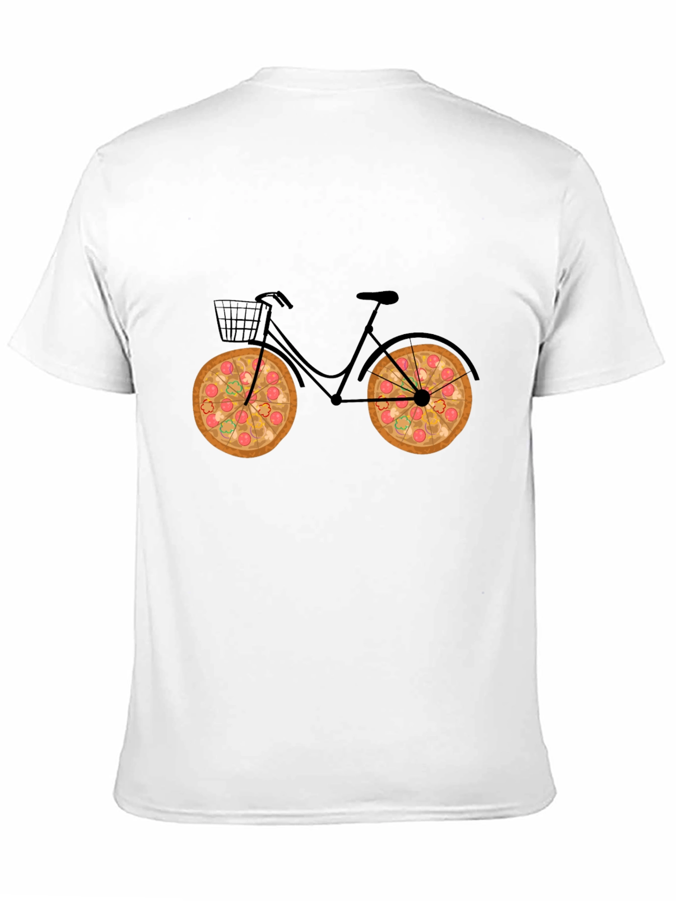 Black Pizza Bike Black T-Shirt view 11
