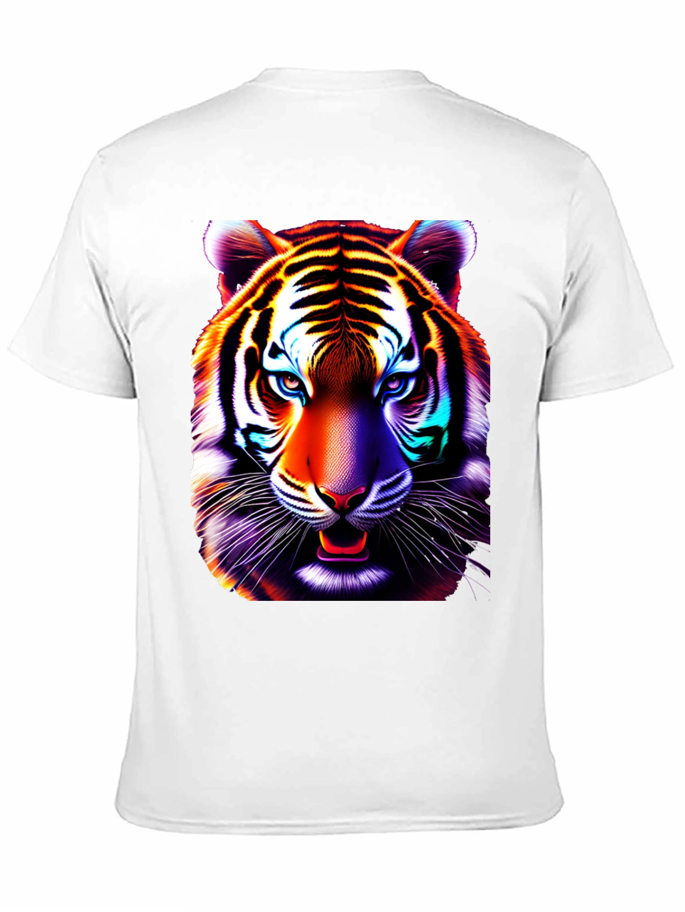 Black Vibrant Tiger Graphic Tee - Cool Animal Print Shirt view 11