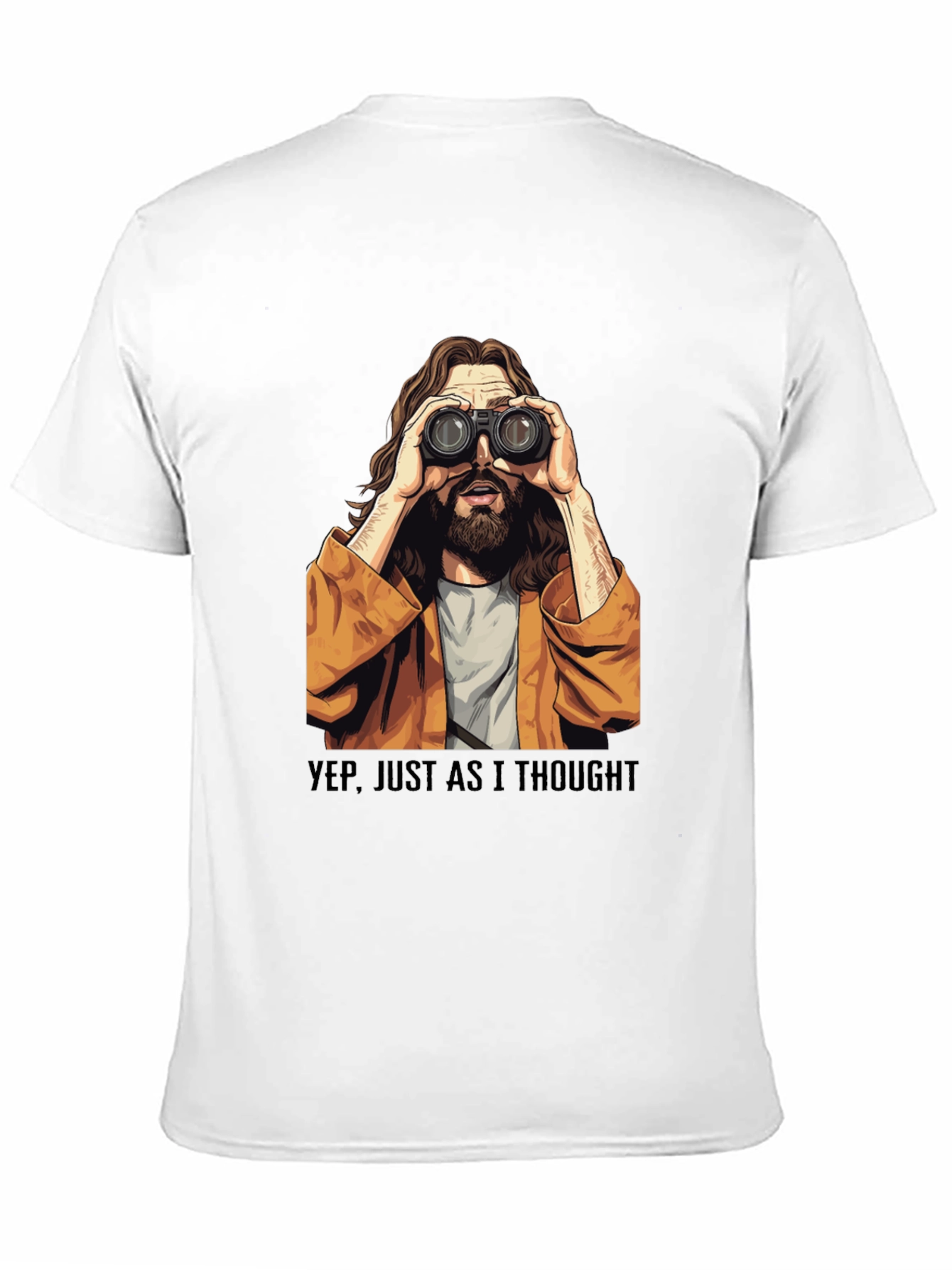 Black Binocular Jesus T-Shirt - Funny Graphic Tee view 11