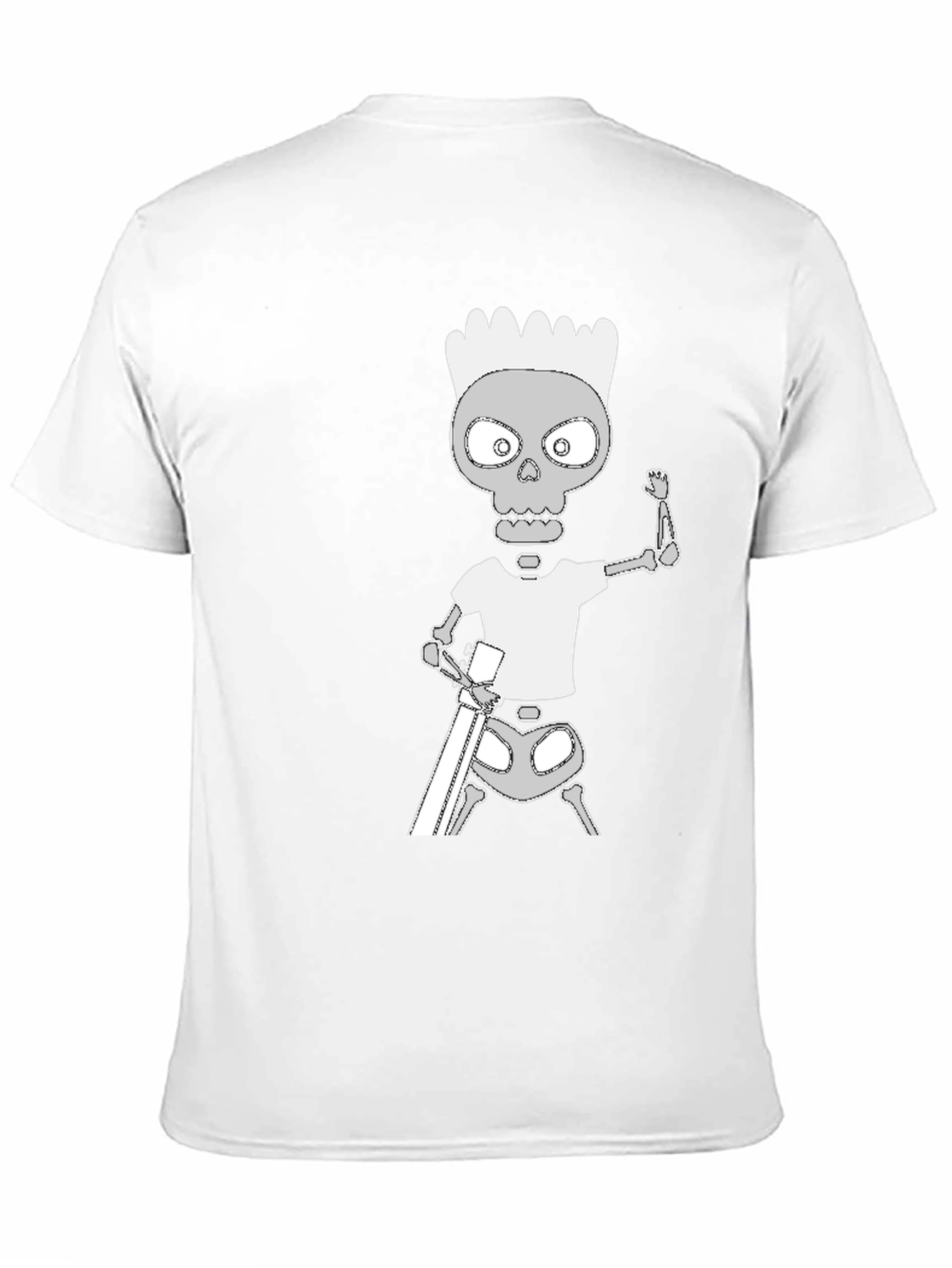 Black Skeleton Bart Simpson Graphic Tee - Black view 11