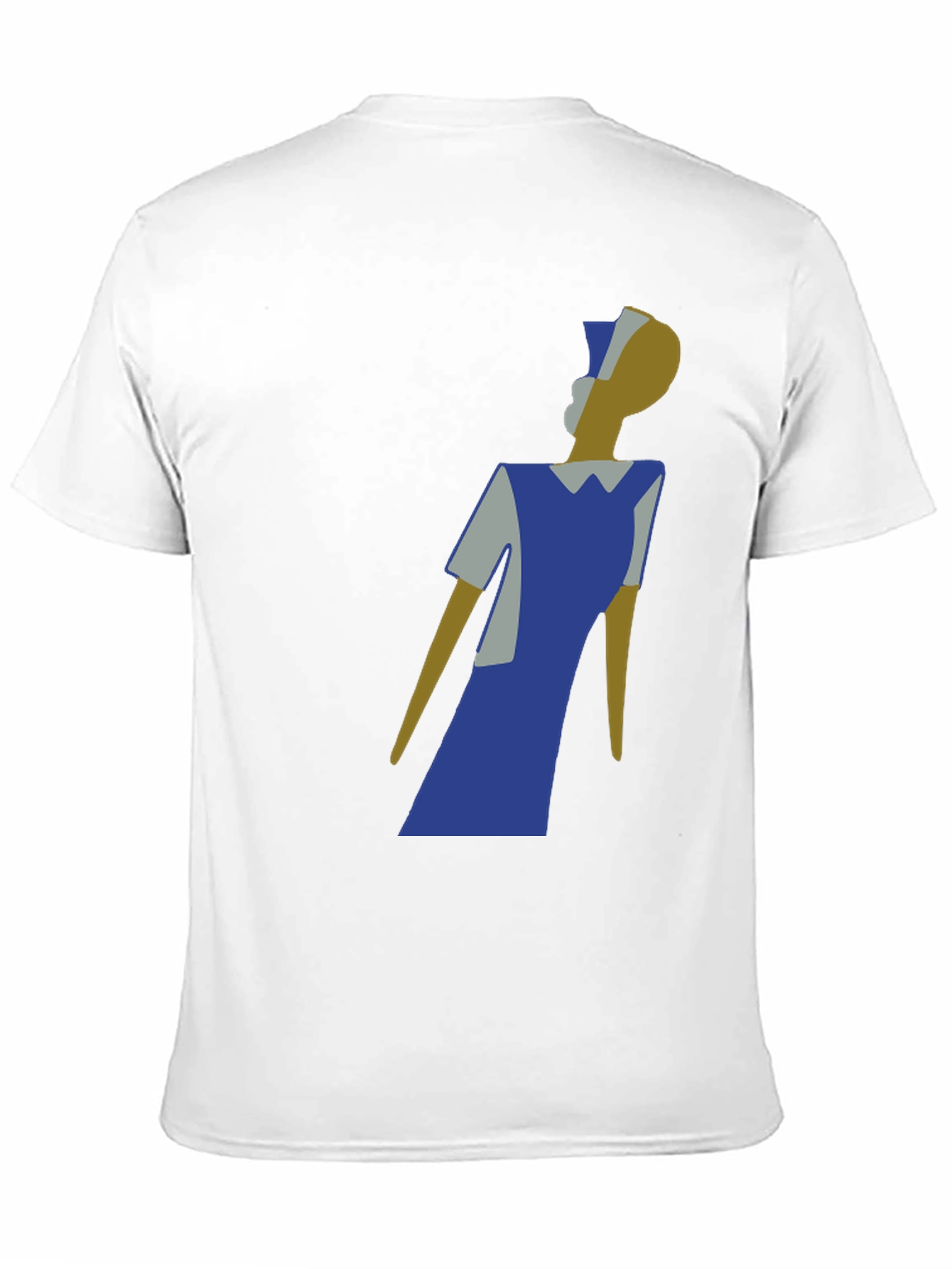 Black Abstract Nurse Graphic Tee - Modern Art T-Shirt view 11
