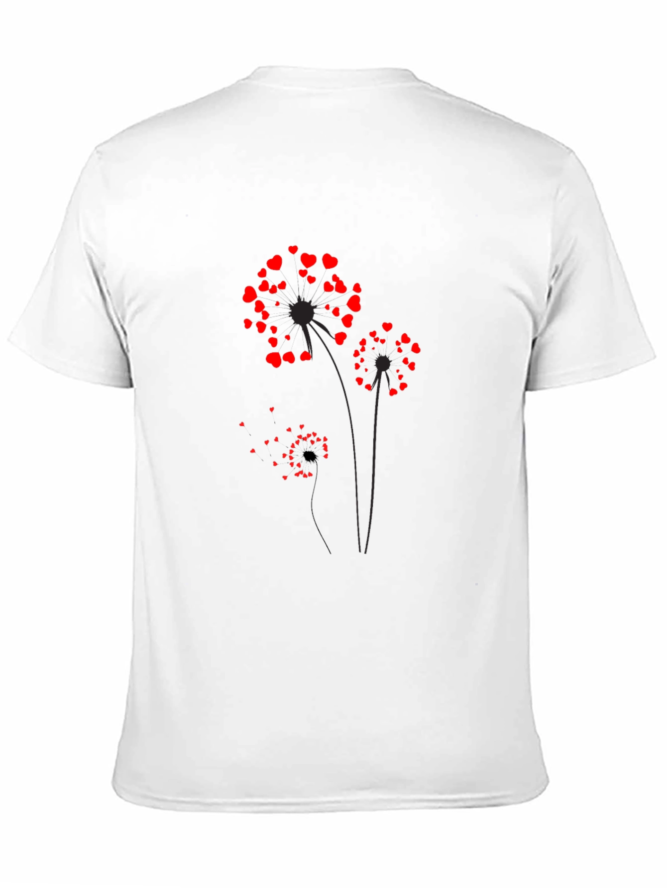 Black Heart Dandelion Graphic Tee - Black Cotton Blend view 11