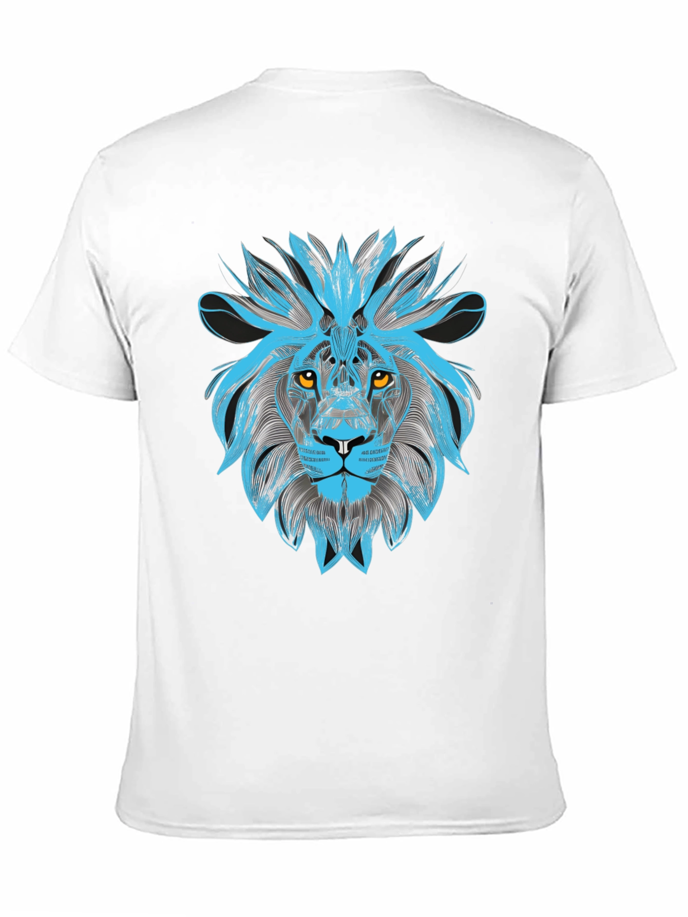 Black Lion Graphic Print Crew Neck T-Shirt view 11