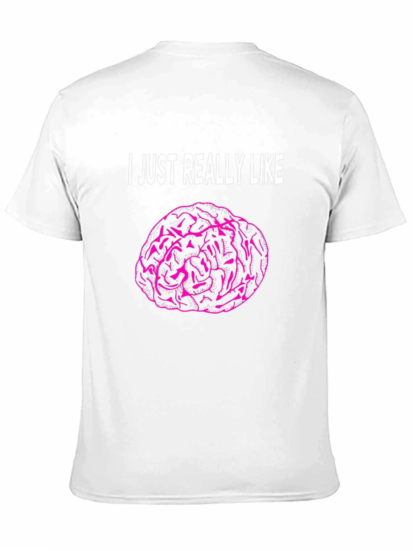 Black I Just Really Like Brains T-Shirt view 11