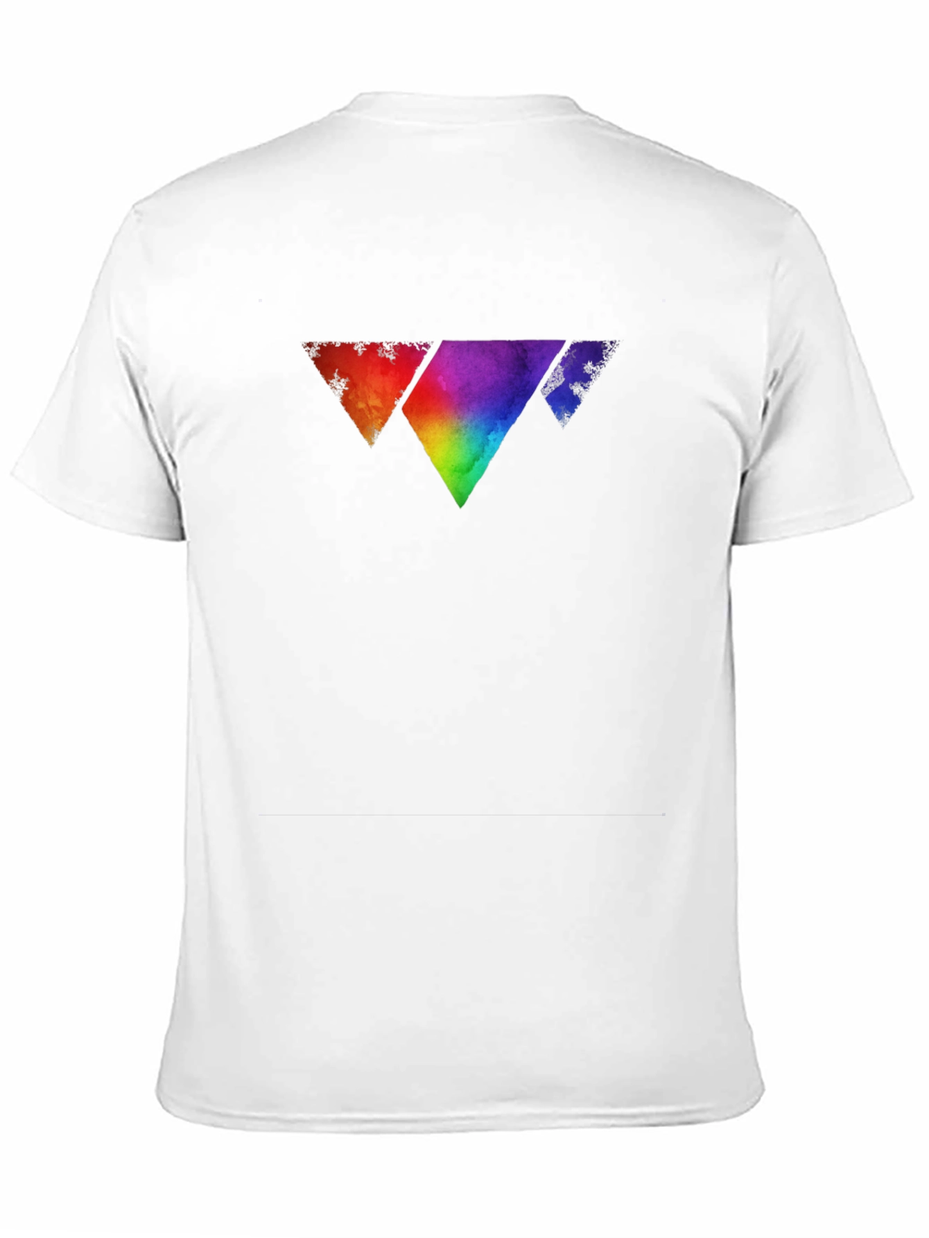 Black Rainbow Triangle Graphic Tee - Men's Black T-Shirt view 11