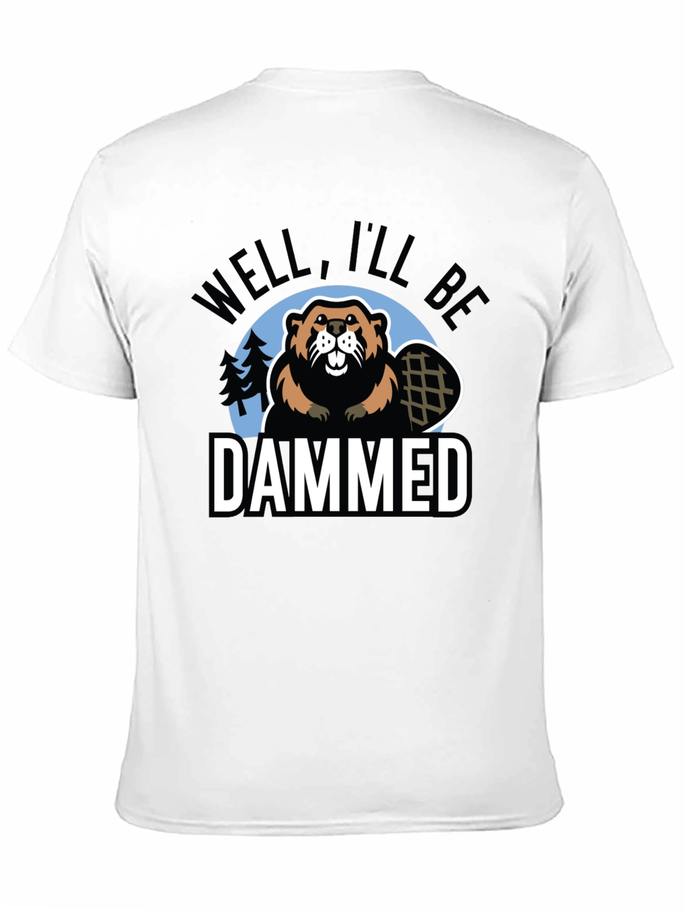 Black Well I'll be Dammed Beaver Graphic Tee - Black Cotton view 11