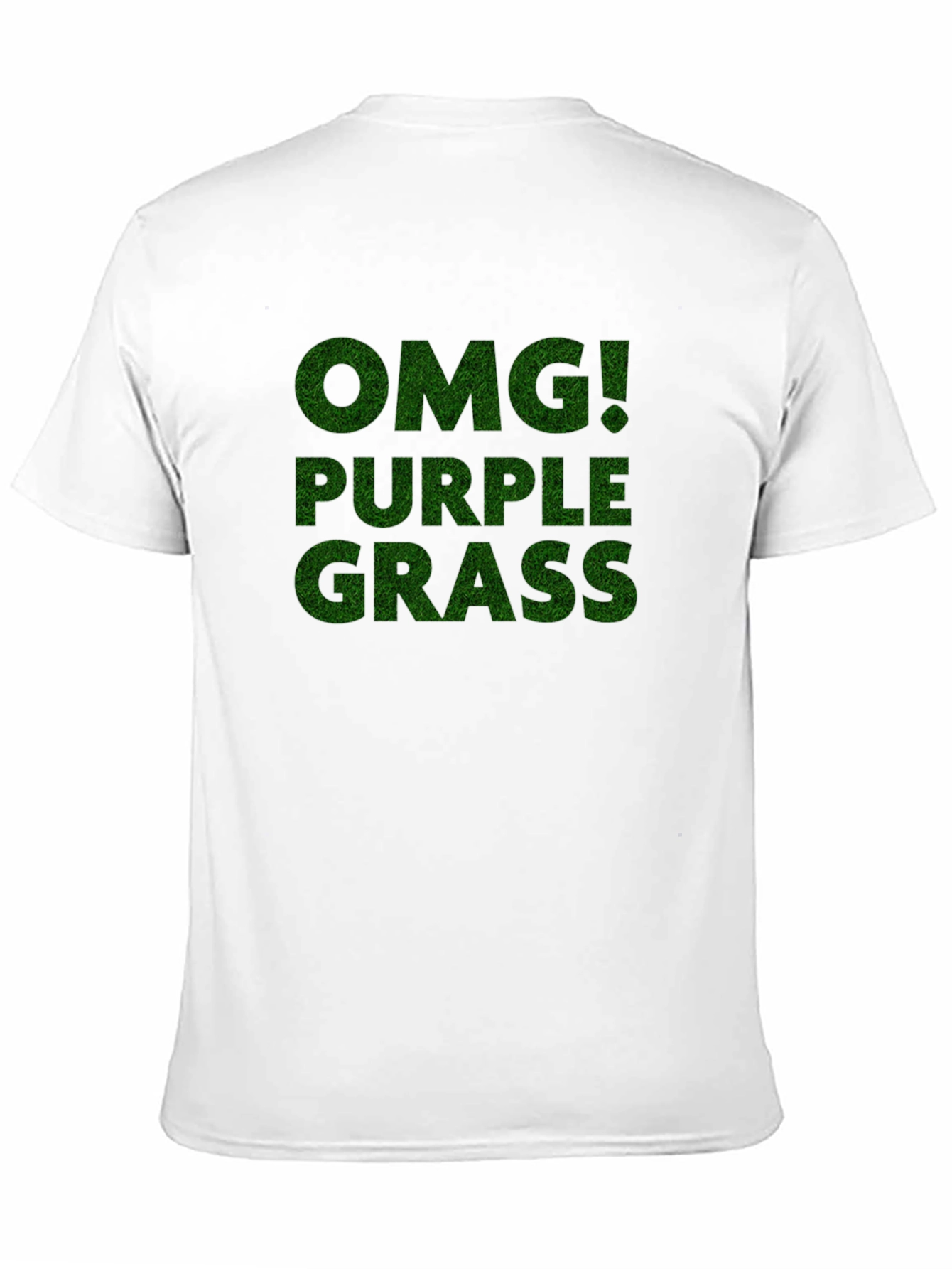 Black OMG! Purple Grass Novelty Graphic T-Shirt view 11