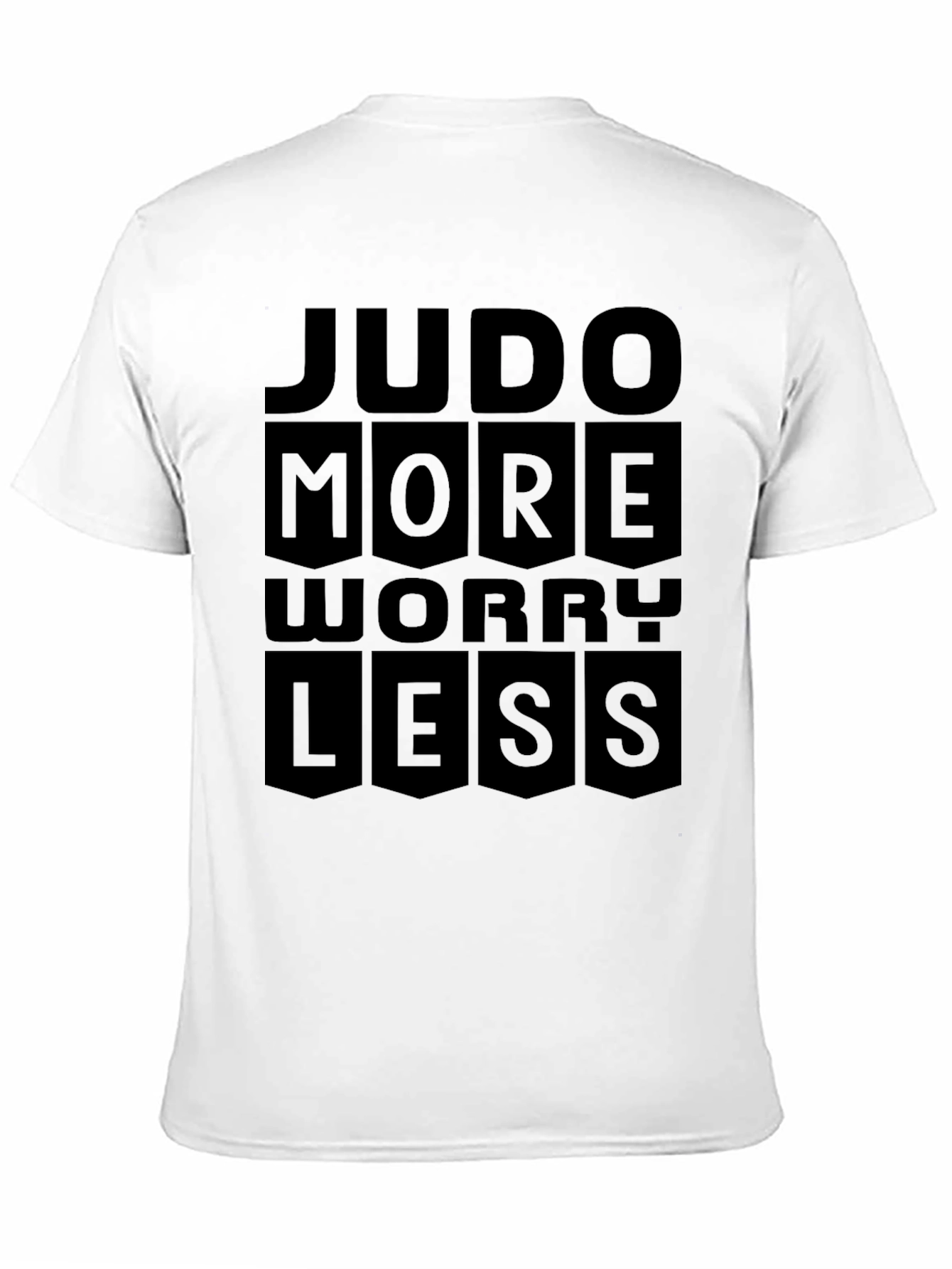 Black Judo More Worry Less Black Graphic T-Shirt view 11