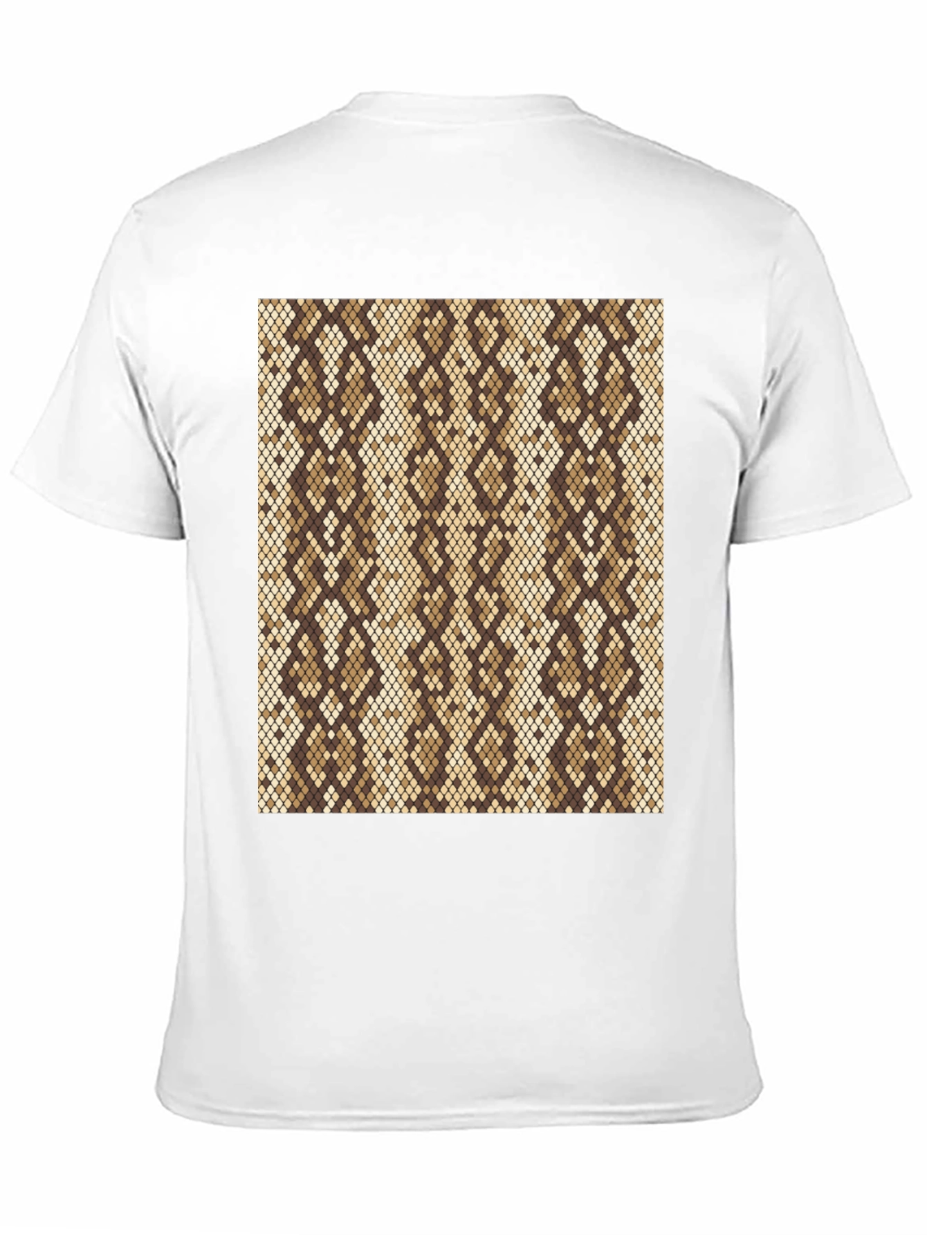 Black Snakeskin Pattern Black T-Shirt view 11