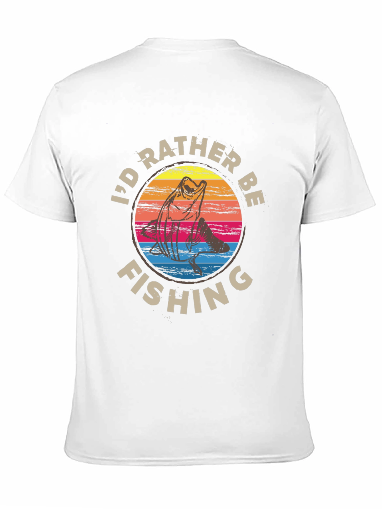 Black I'd Rather Be Fishing Graphic Tee - Black view 11