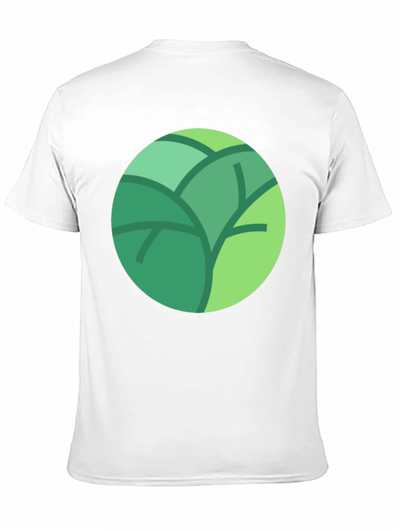 Black Leaf Circle Graphic Tee - Soft Cotton Blend, Modern Style view 11