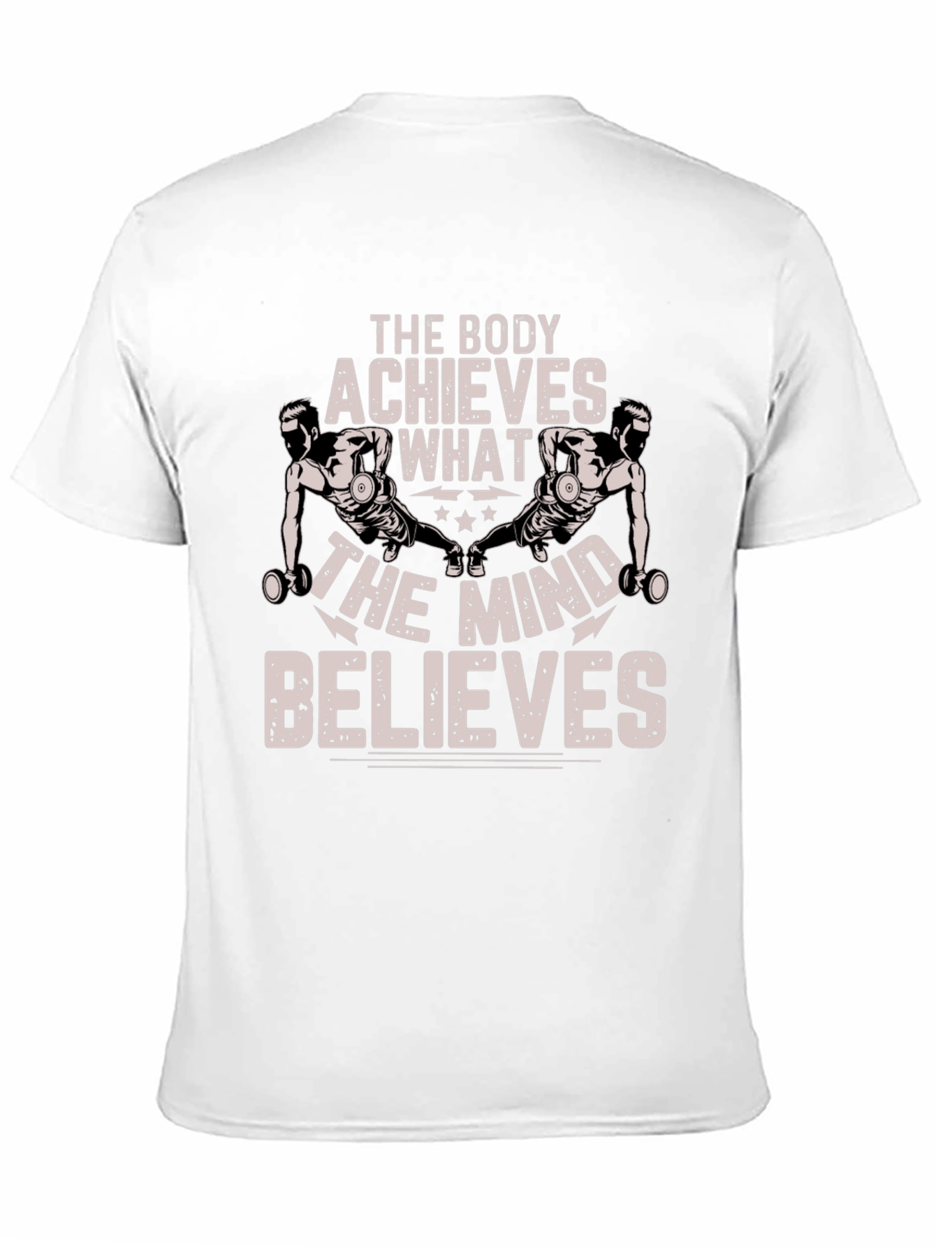 Black Motivational Body & Mind T-Shirt view 11