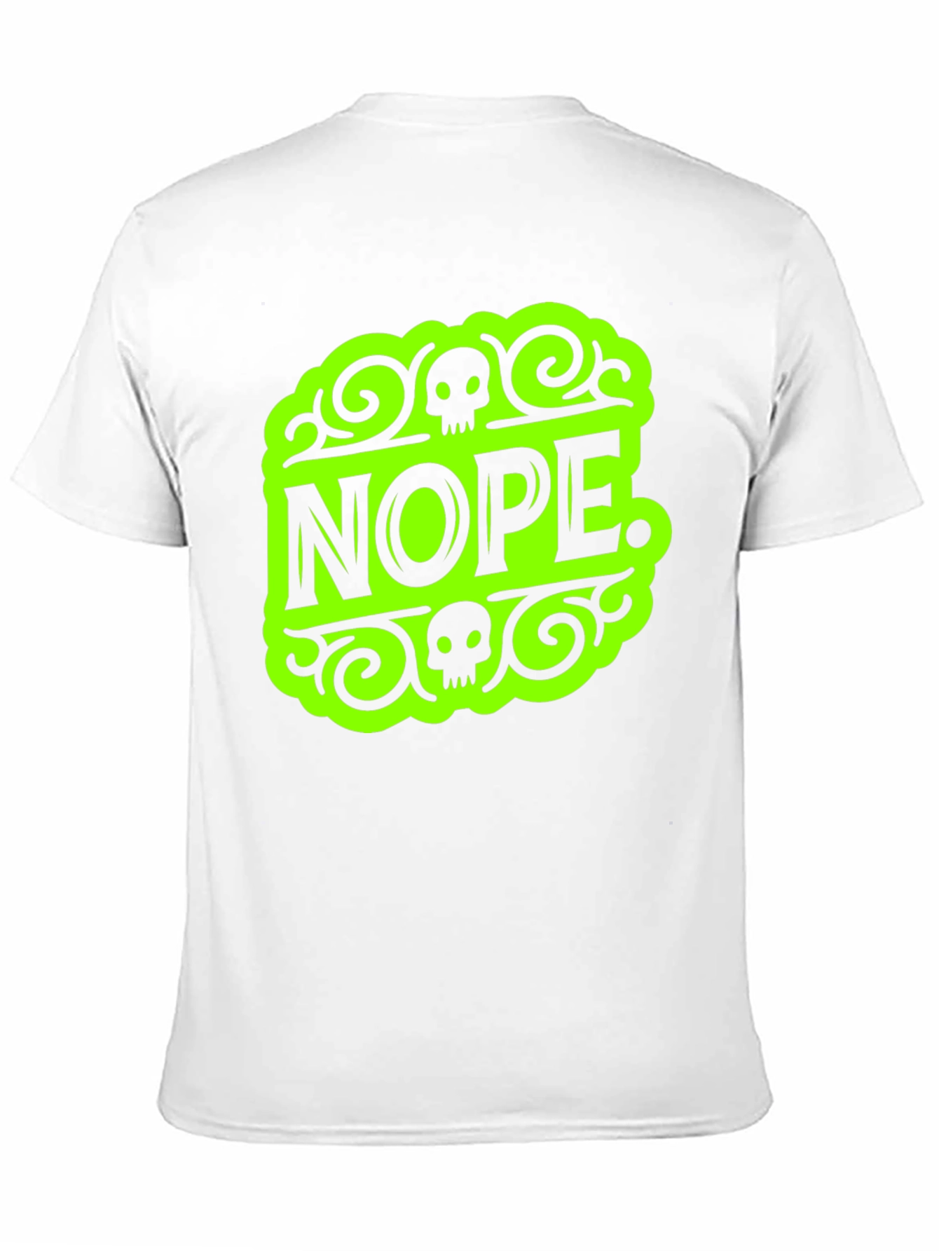 Black Nope Skull Graphic T-Shirt - Black Tee view 11