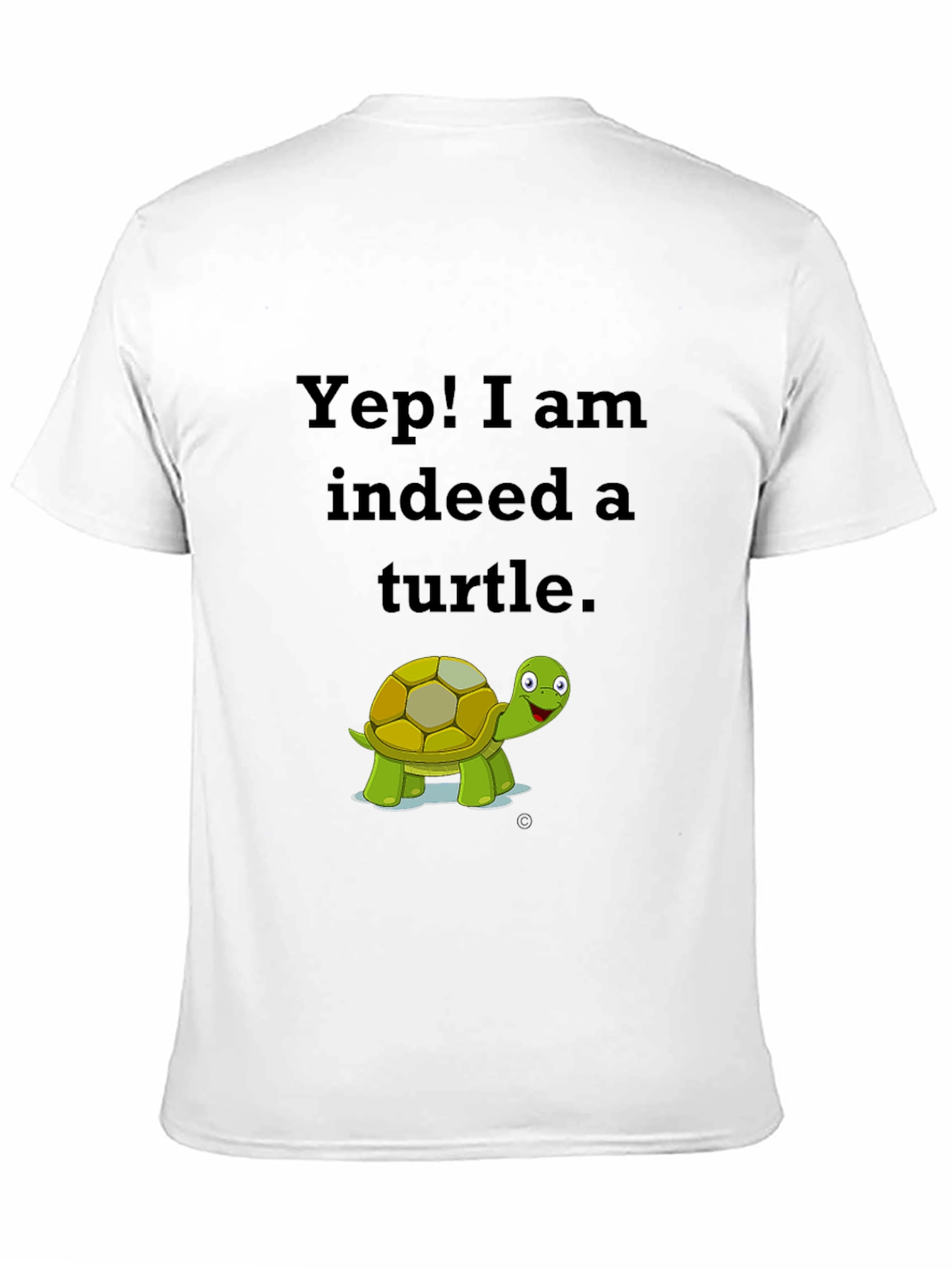 Black Yep! I am Indeed a Turtle Black T-Shirt view 11